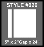 Dual Racing Stripes [3x] 5" , 2", 24" x 70" Self Healing Air Release Vinyl Fits All Vehicles