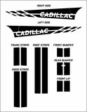 Dual 8" Racing Stripes & Graphics Vinyl fits Cadillac ATS V Coup 2013 2019 Fusion Decals