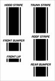 20" Racing Stripes w/pins Self Healing Vinyl fits Hyundai Tiburon 2001 to 2008