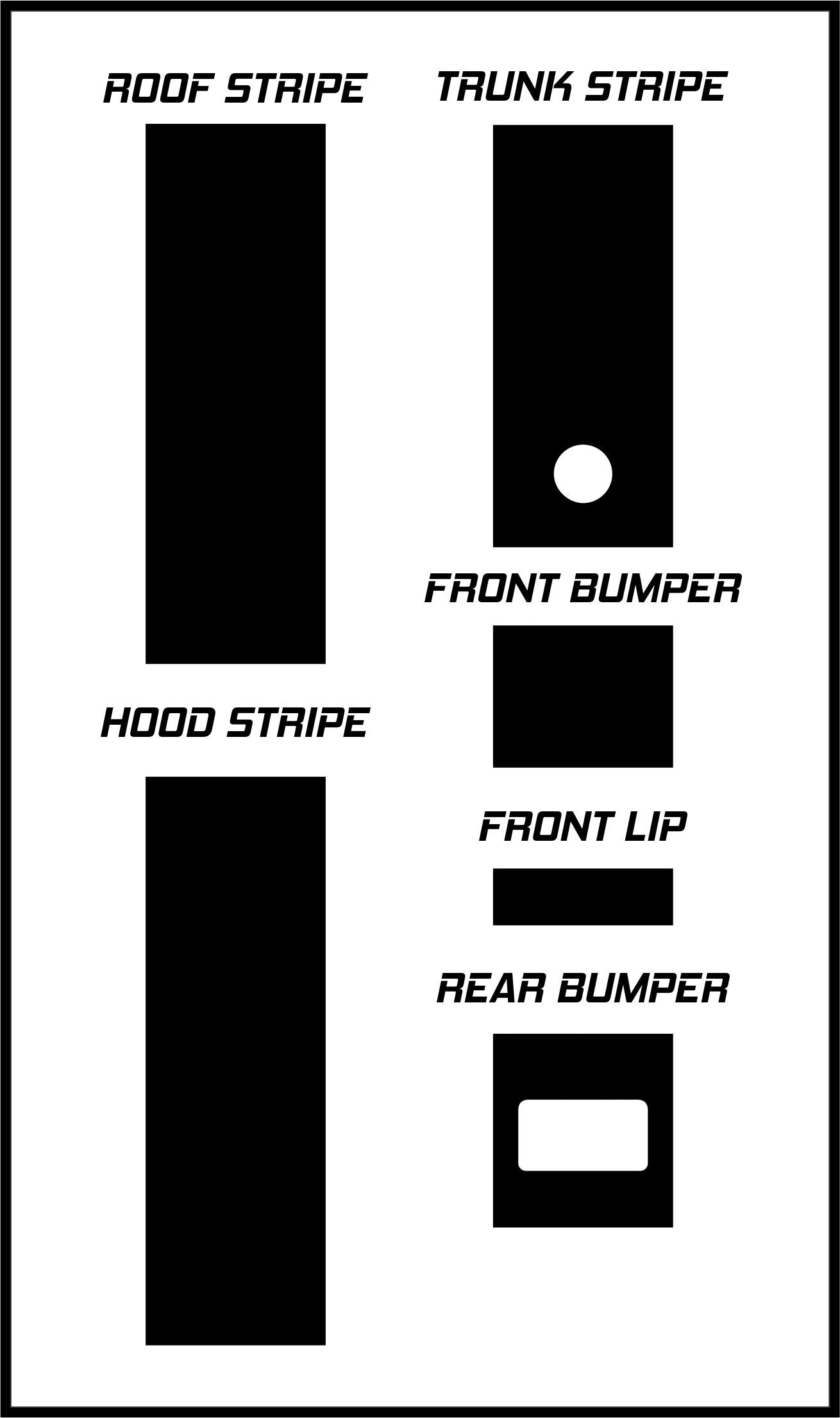 19" Racing Stripe Air-Release Vinyl fits Ford Mustang 2005 to 2009 Fusion Decals