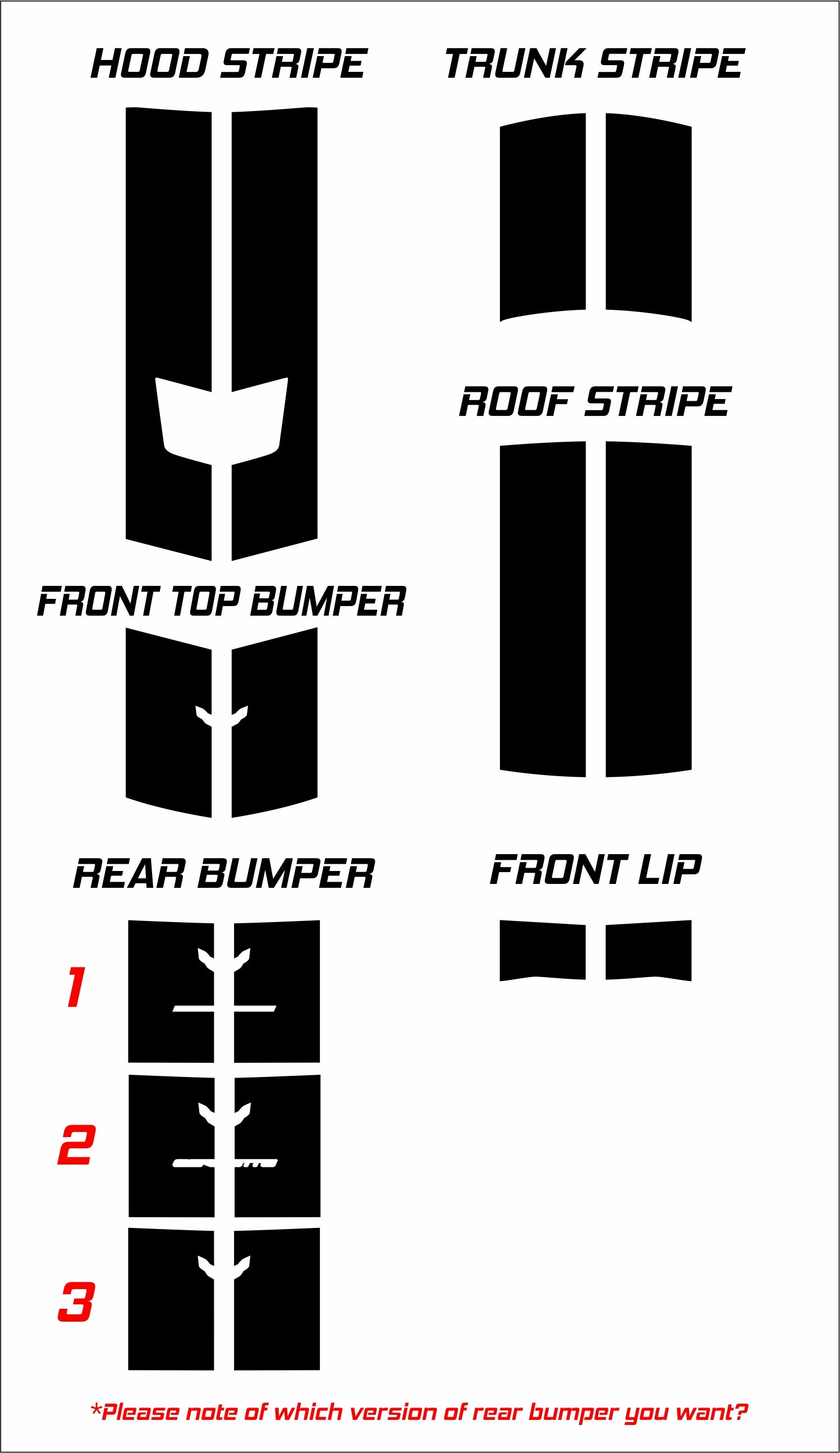 Dual 10" Racing Stripes Self Healing Vinyl fits Chevy Corvette C7 2014 to 2019