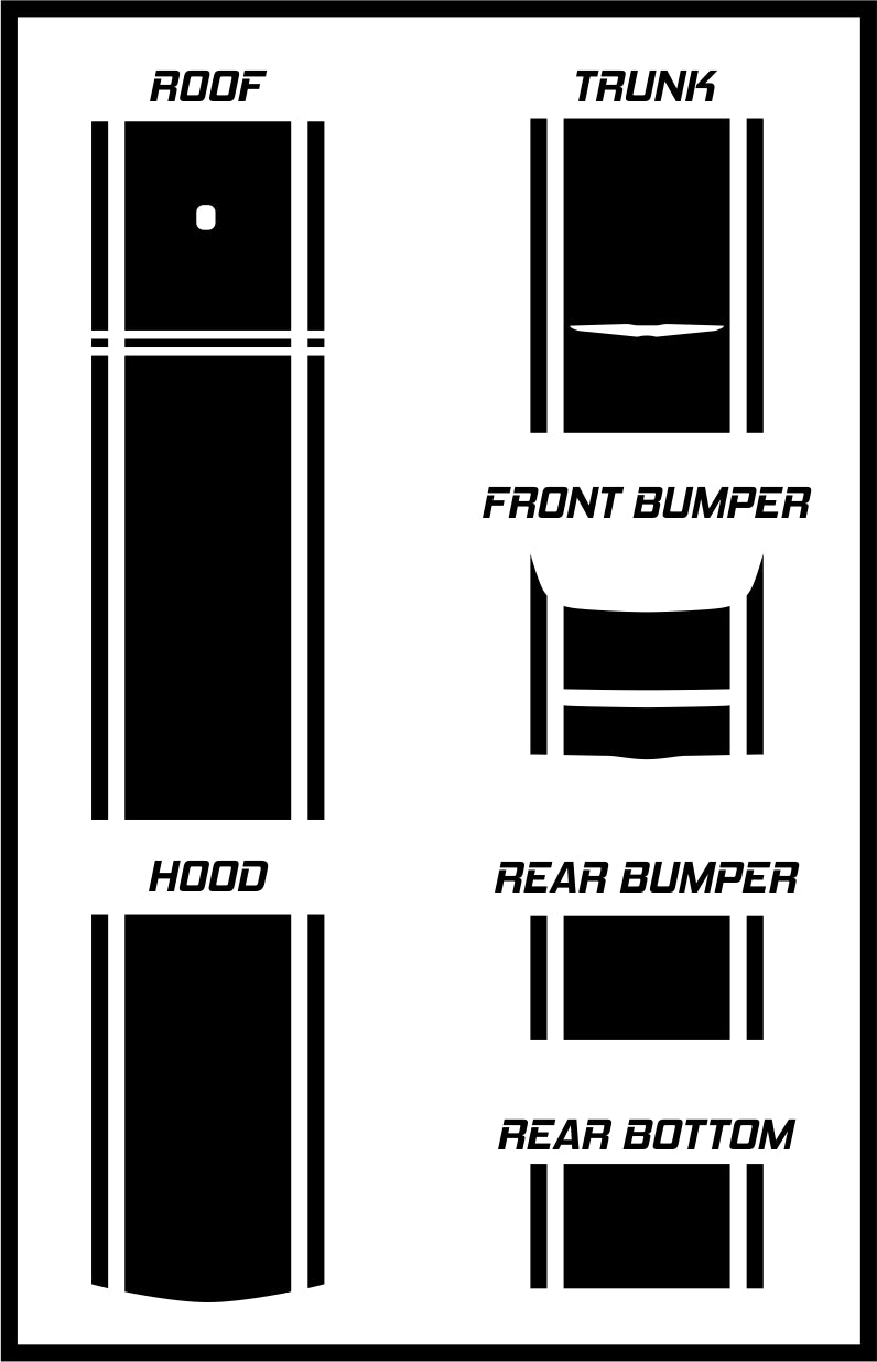 20" Racing Stripes Self Healing Vinyl fits Chrysler 300 2011 to 2023