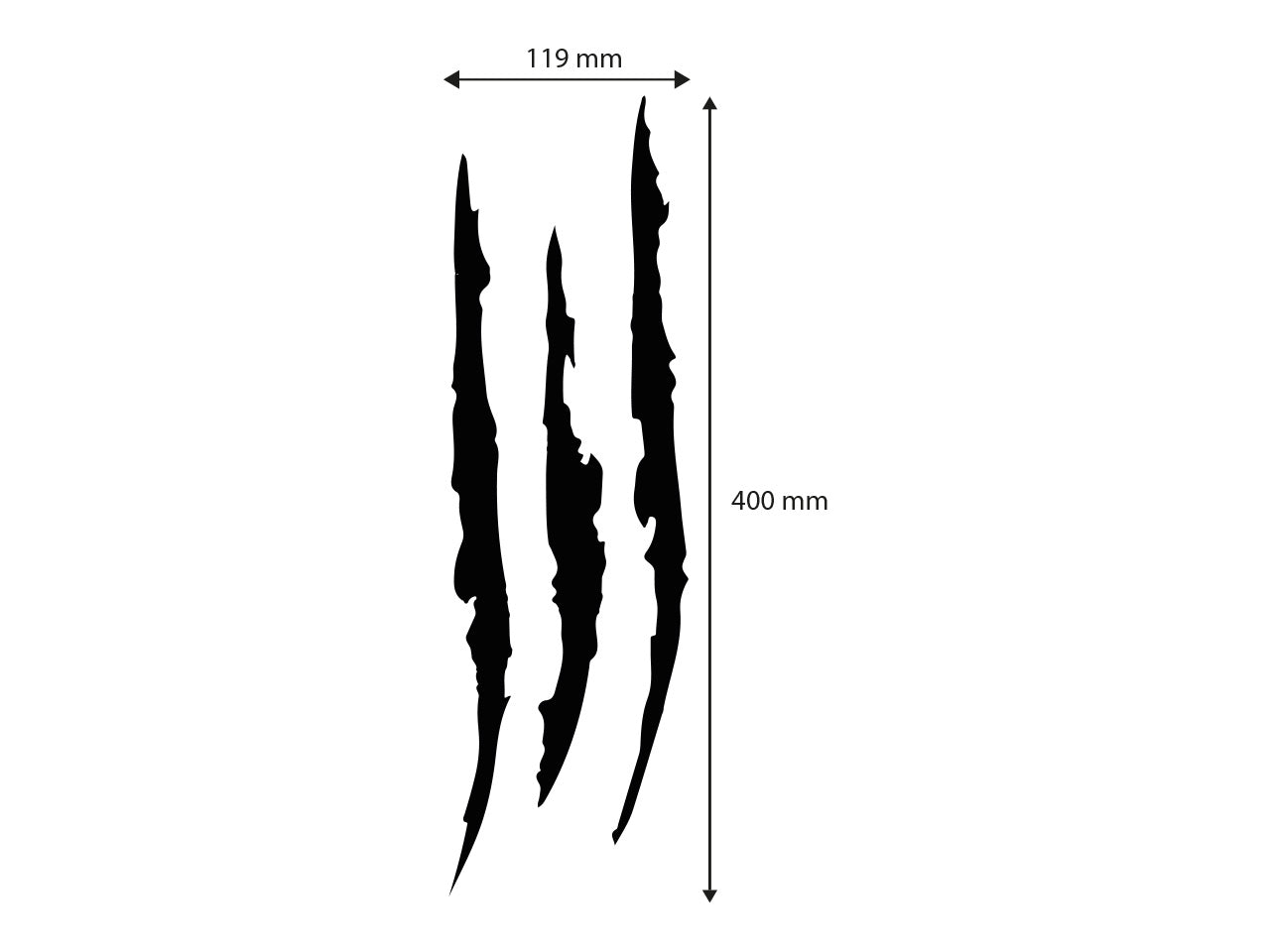 Monster Claw Scratch Decals - Premium Vehicle Decal Kit