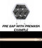 Ford Mustang dual 7-inch racing stripes in honeycomb black, pre-spaced kit detail