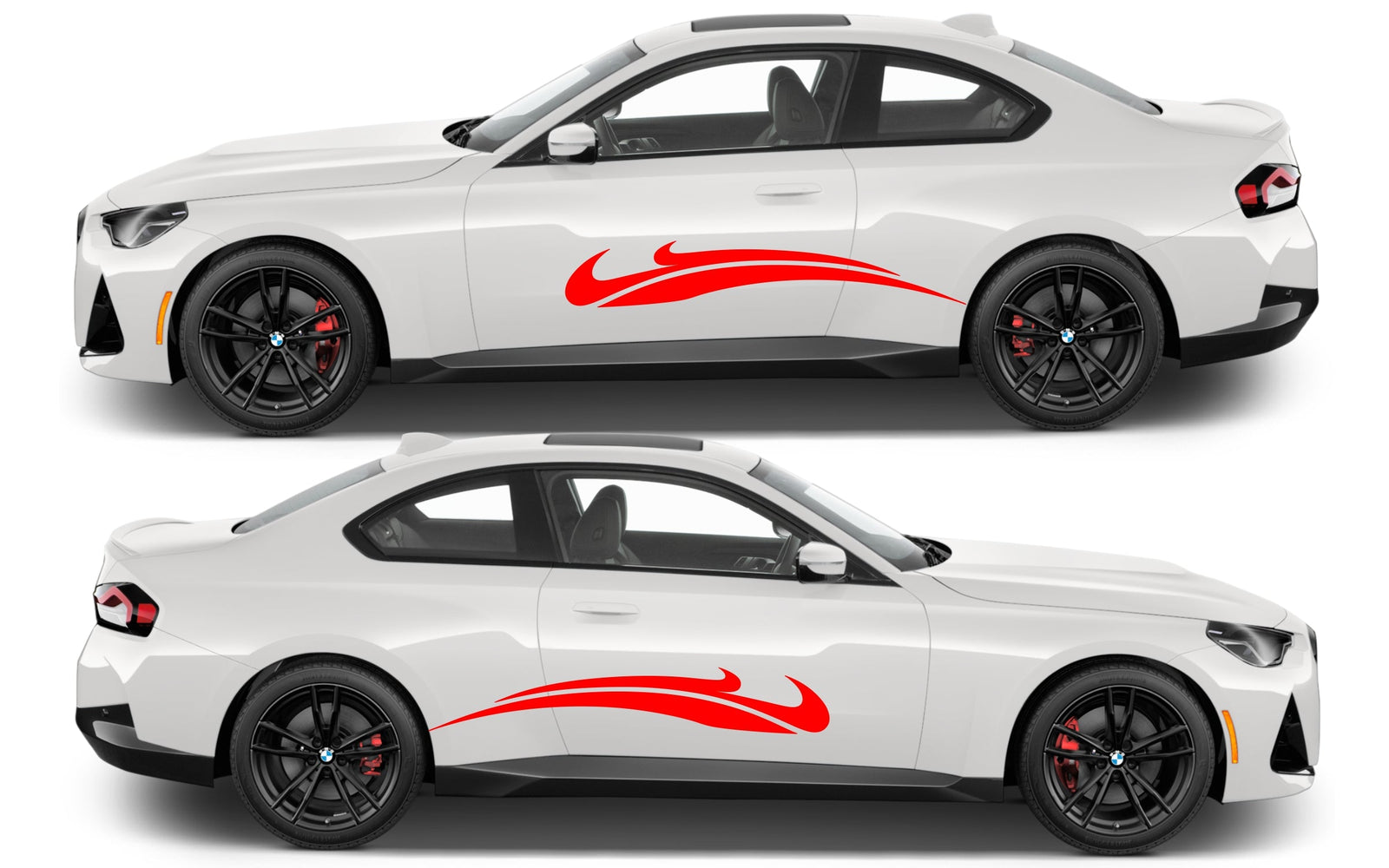 Rocker Panel Livery Self Healing Vinyl Side Graphics #005 fits All 2 Door Cars