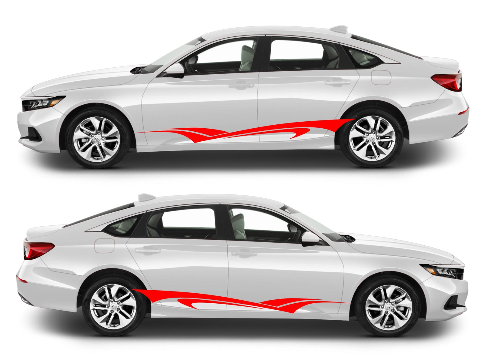 Rocker Panel Livery Self Healing Vinyl Side Graphics #011 fits All 4 Door Cars