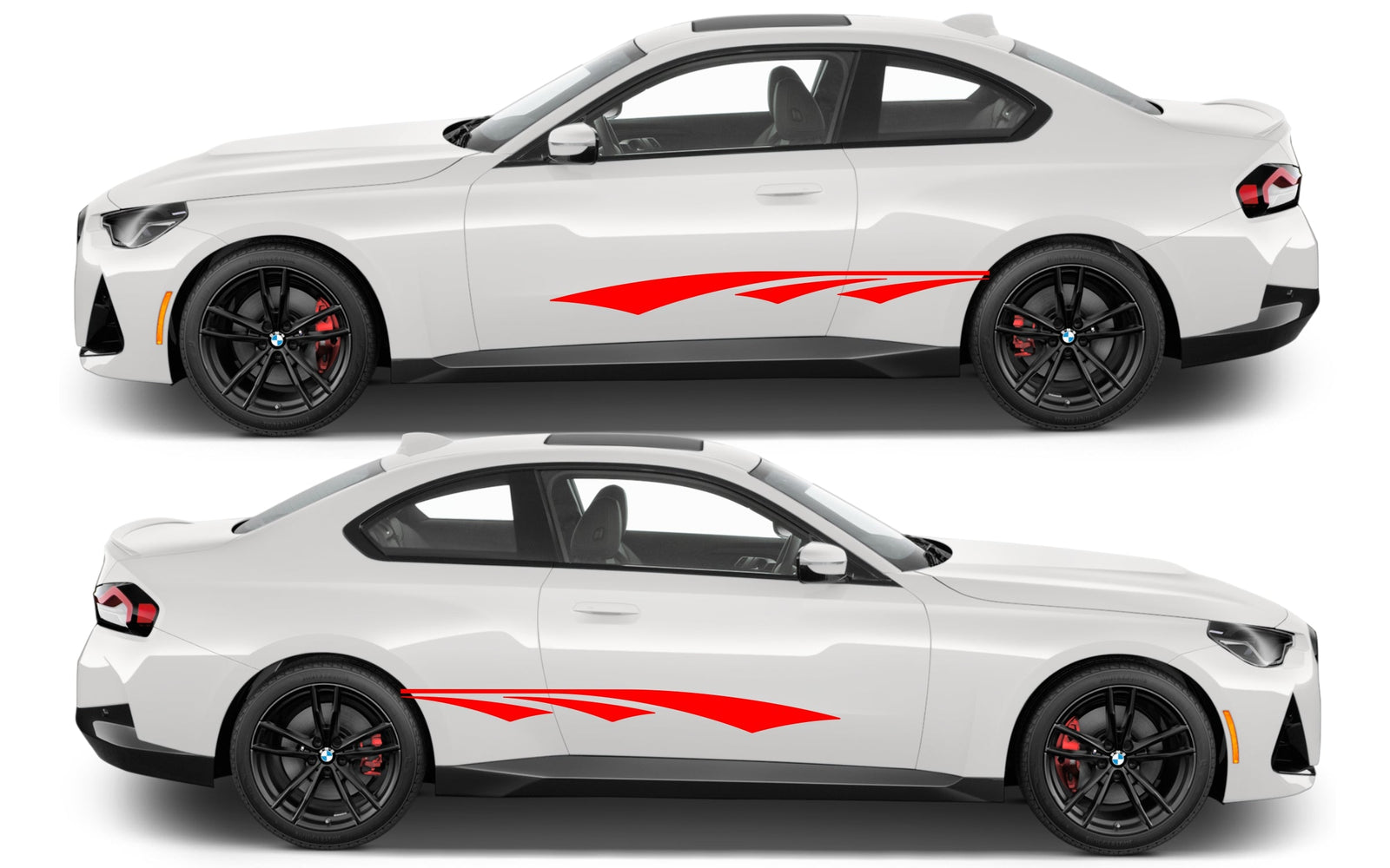 Rocker Panel Livery Self Healing Vinyl Side Graphics #014 fits All 2 Door Cars