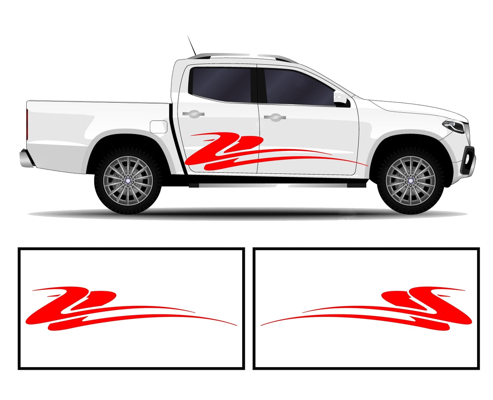 Rocker Panel Livery Self Healing Vinyl Side Graphics #007 fits All Trucks 4 x4 Suvs