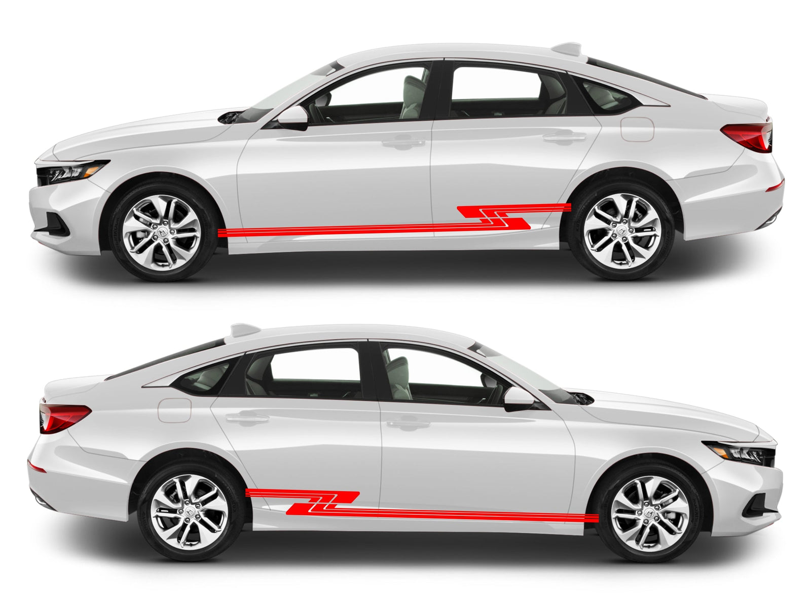 Rocker Panel Livery Self Healing Vinyl Side Graphics #005 fits All 4 Door Cars