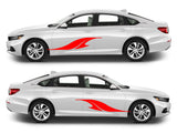 Rocker Panel Livery Self Healing Vinyl Side Graphics #010 fits All 4 Door Cars