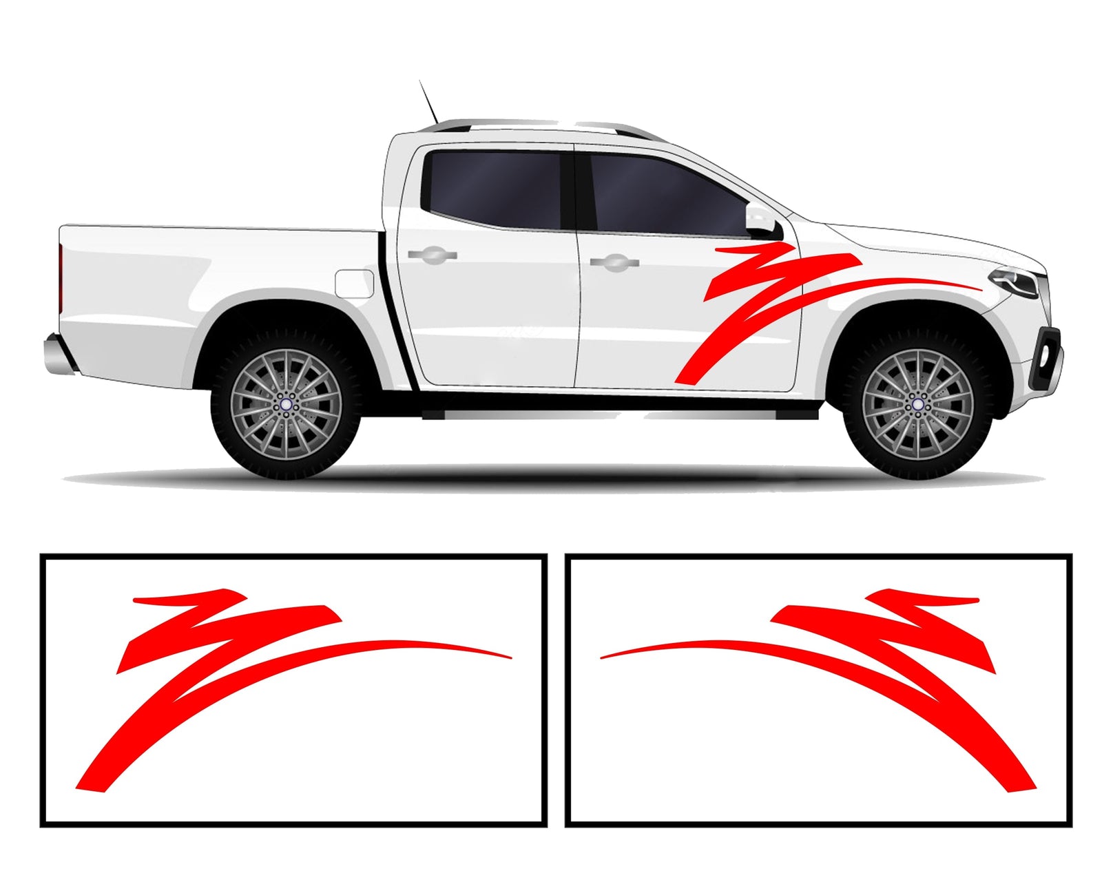 Rocker Panel Livery Self Healing Vinyl Side Graphics #006 fits All Trucks 4 x4 Suvs