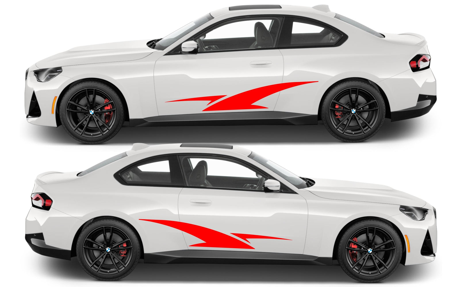 Rocker Panel Livery Self Healing Vinyl Side Graphics #015 fits All 2 Door Cars