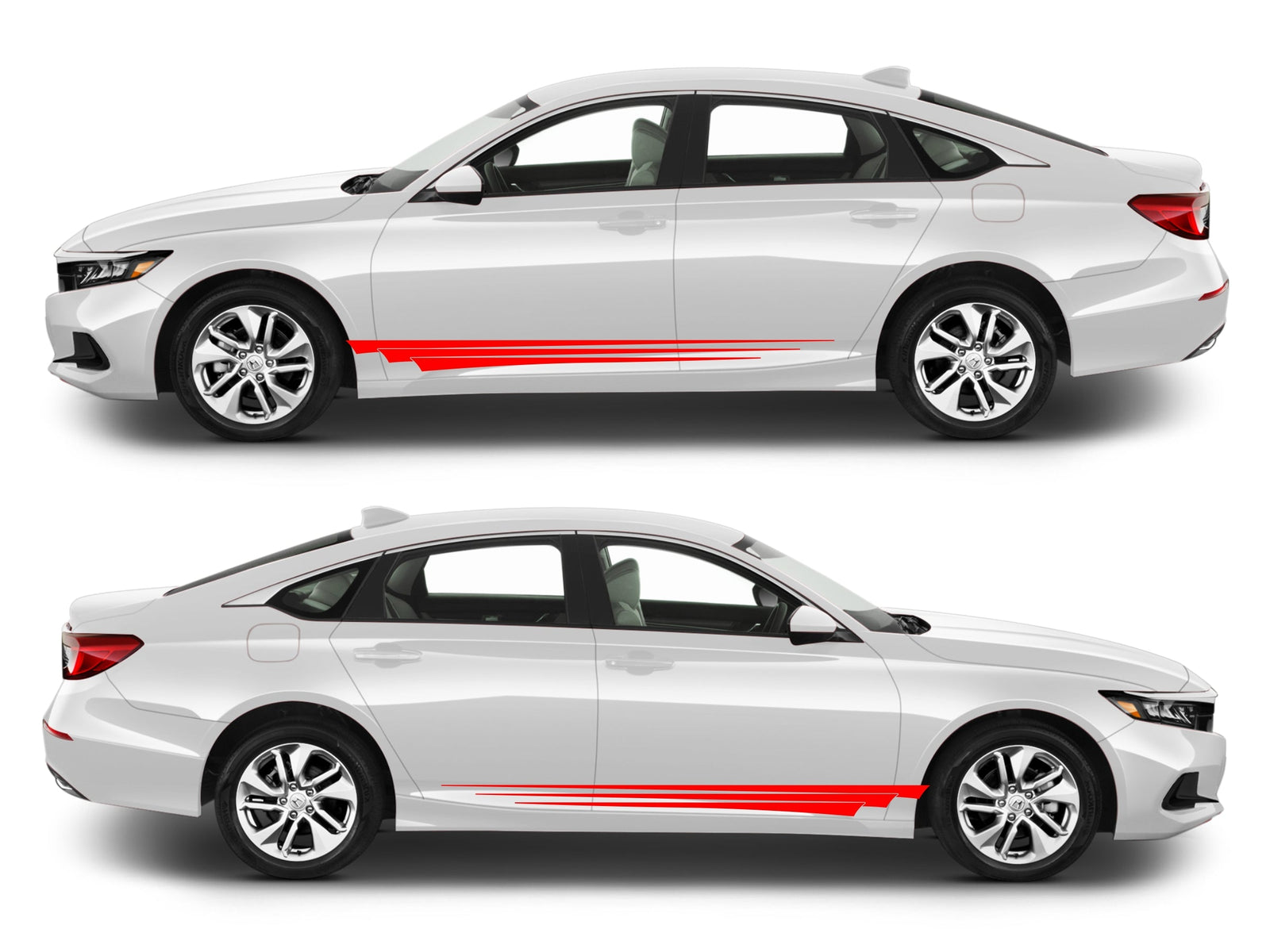 Rocker Panel Livery Self Healing Vinyl Side Graphics #002 fits All 4 Door Cars