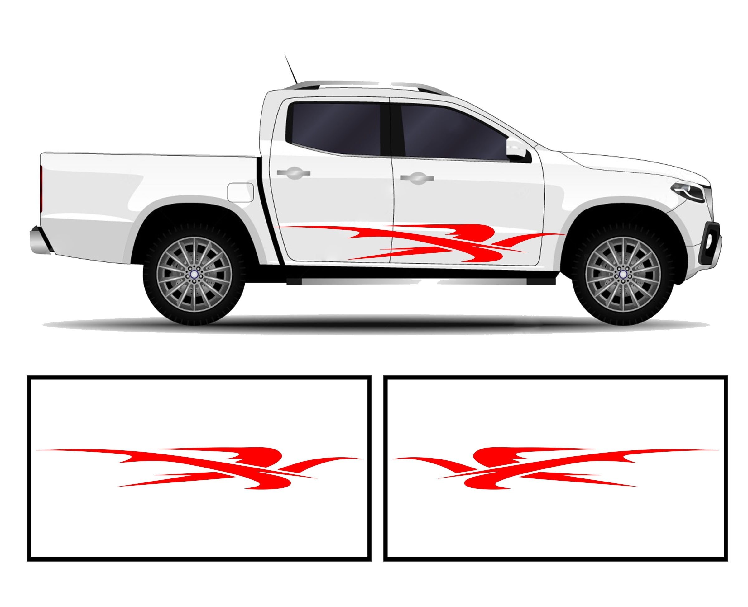 Rocker Panel Livery Self Healing Vinyl Side Graphics #005 fits All Trucks 4 x4 Suvs