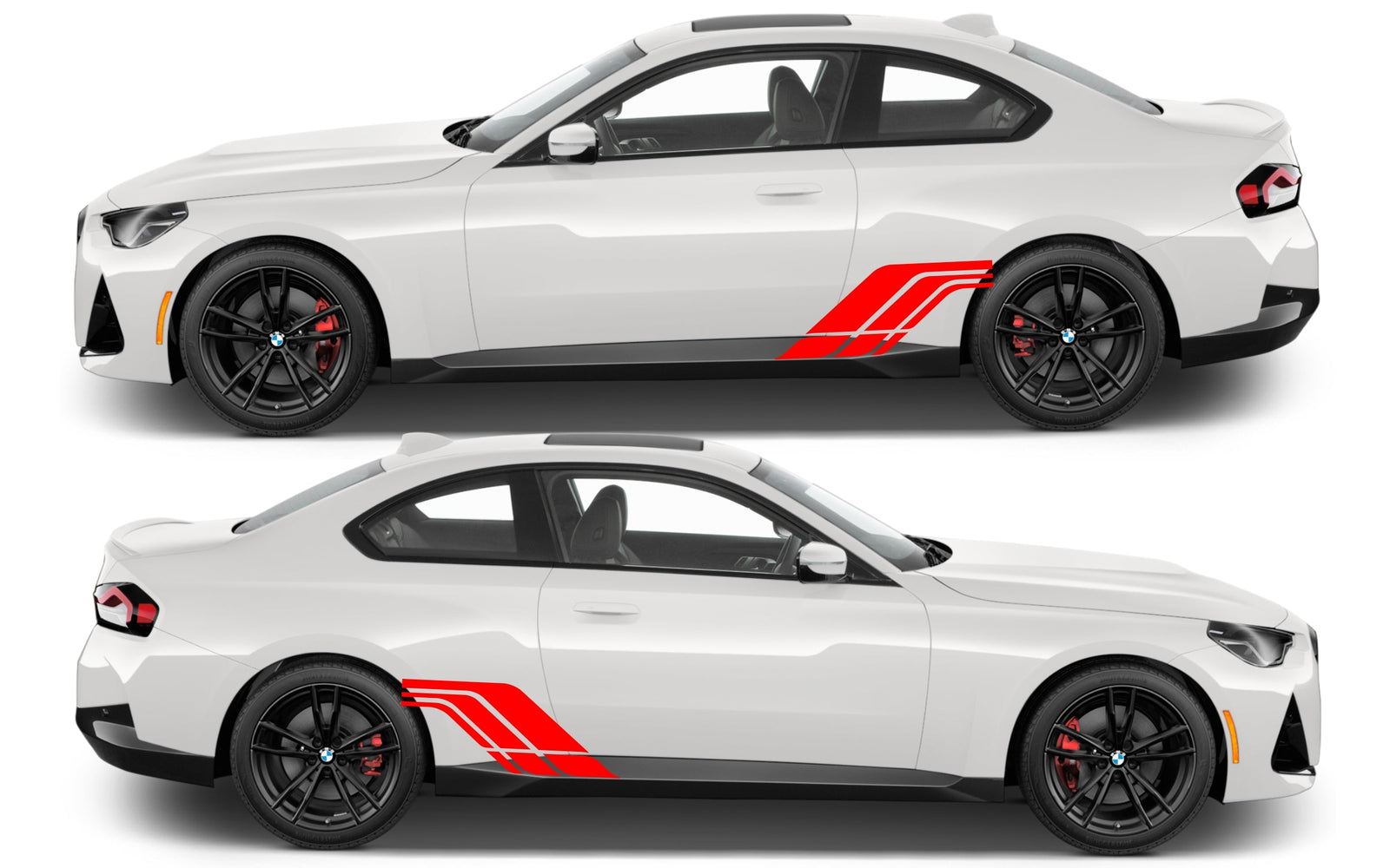 Rocker Panel Livery Self Healing Vinyl Side Graphics #010 fits All 2 Door Cars