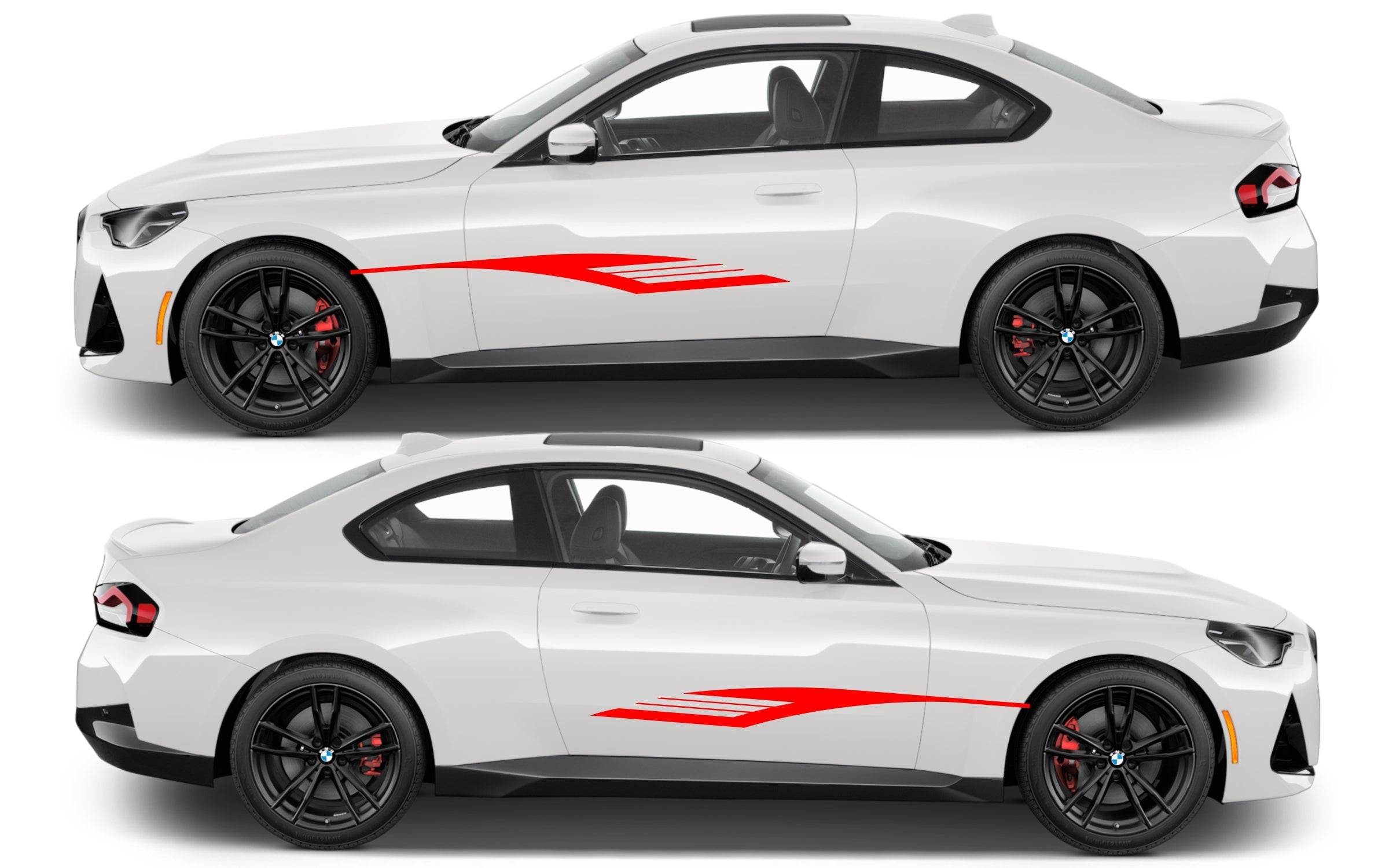 Rocker Panel Livery Self Healing Vinyl Side Graphics #006 fits All 2 Door Cars
