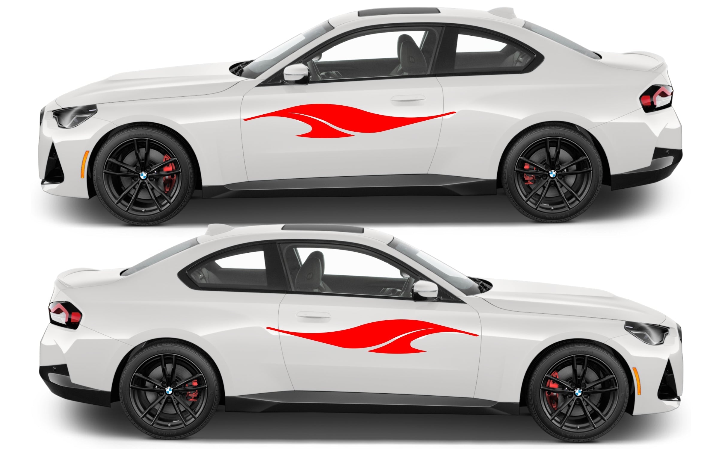 Rocker Panel Livery Self Healing Vinyl Side Graphics #007 fits All 2 Door Cars