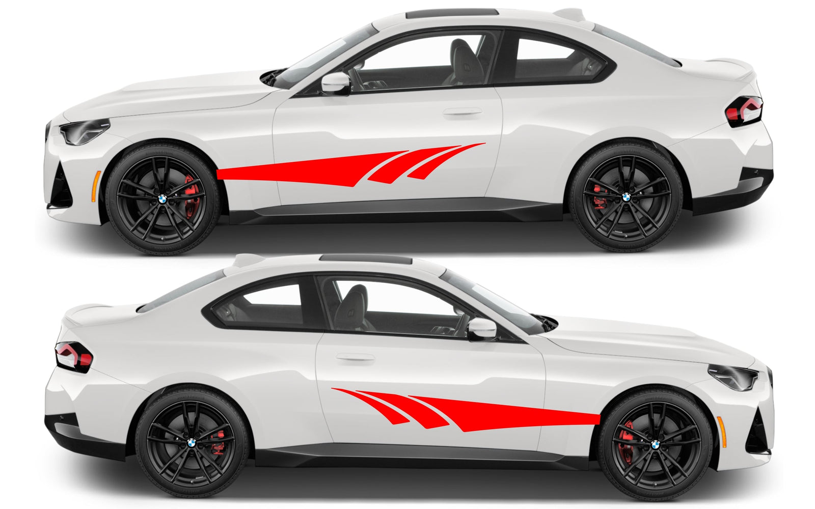 Rocker Panel Livery Self Healing Vinyl Side Graphics #008 fits All 2 Door Cars