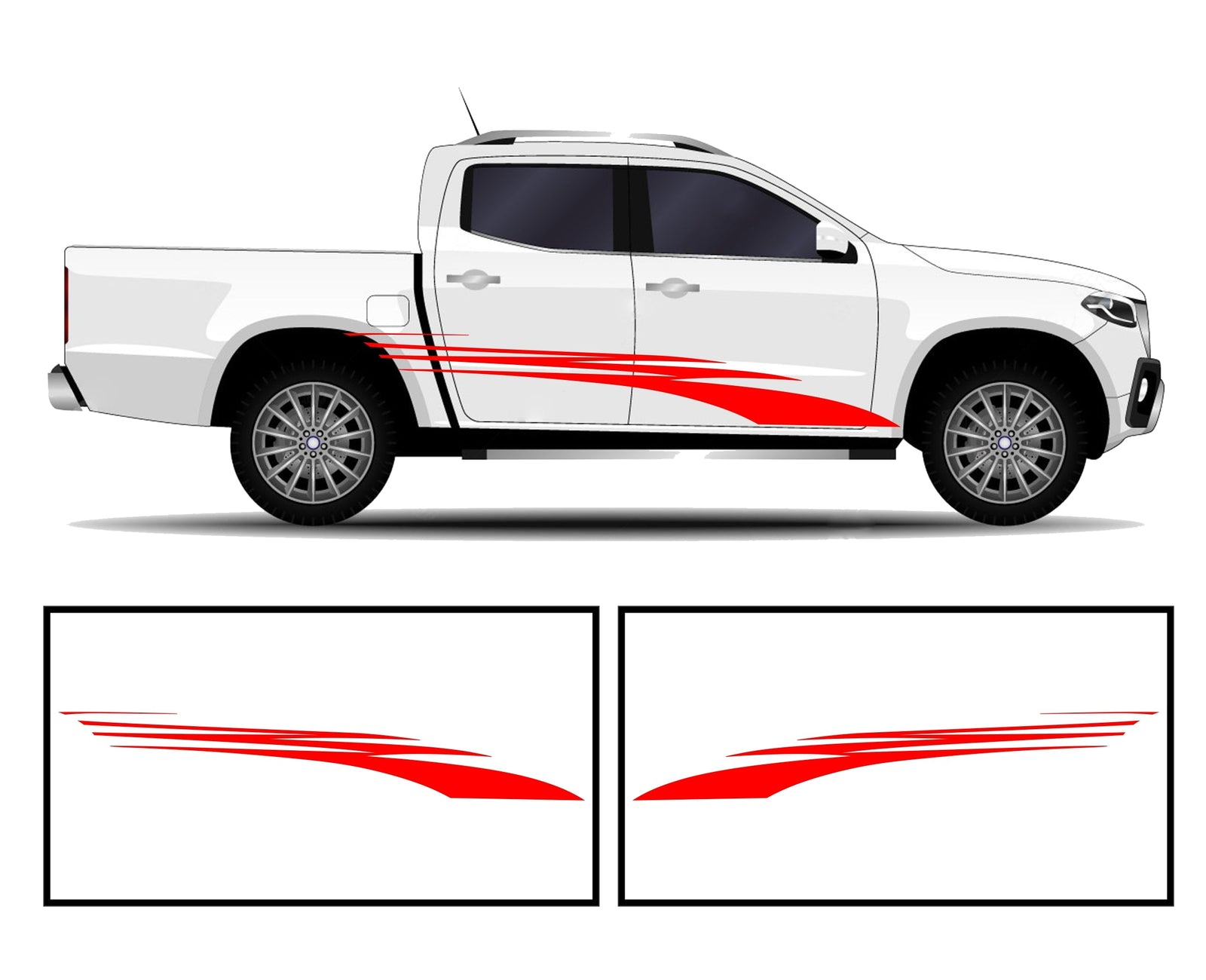 Rocker Panel Livery Self Healing Vinyl Side Graphics #012 fits All Trucks 4 x4 Suvs
