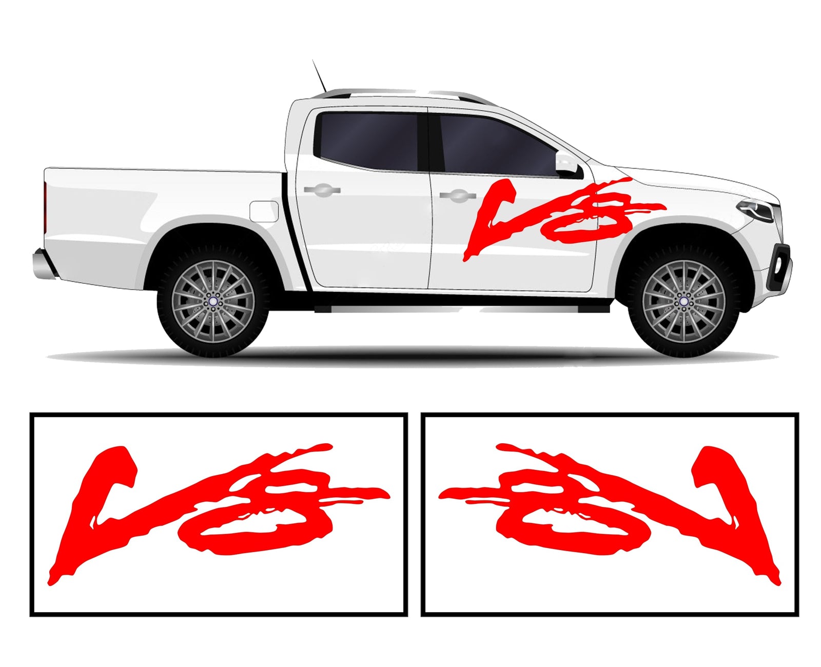 Rocker Panel Livery Self Healing Vinyl Side Graphics #004 fits All Trucks 4 x4 Suvs