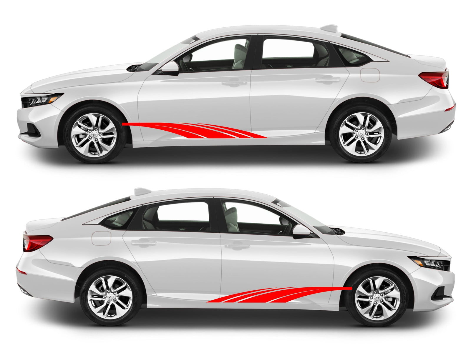 Rocker Panel Livery Self Healing Vinyl Side Graphics #004 fits All 4 Door Cars