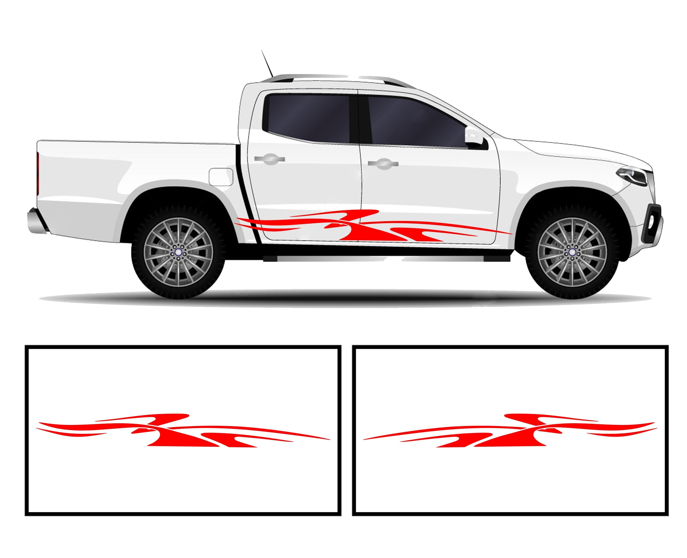 Rocker Panel Livery Self Healing Vinyl Side Graphics #003 fits All Trucks 4 x4 Suvs
