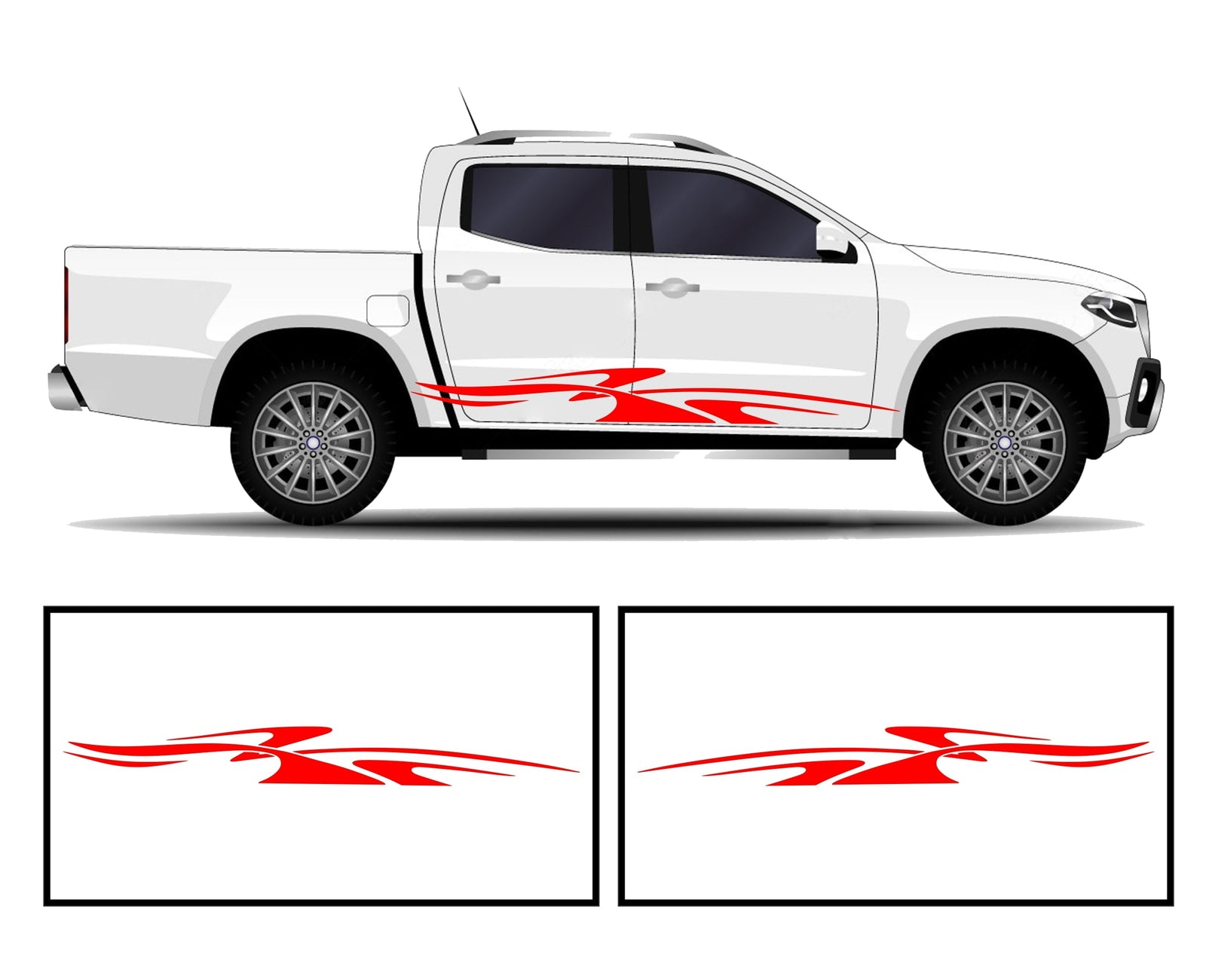 Rocker Panel Livery Self Healing Vinyl Side Graphics #003 fits All Trucks 4 x4 Suvs