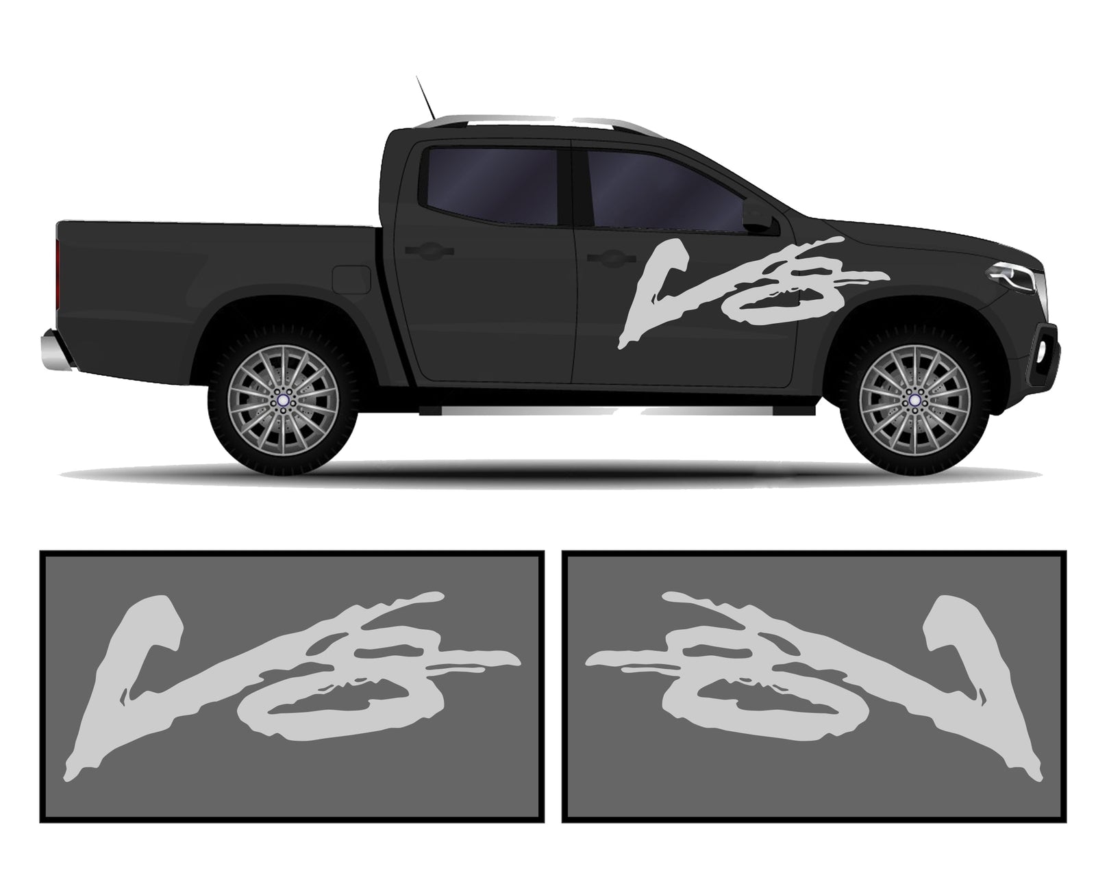 Rocker Panel Livery Self Healing Vinyl Side Graphics #004 fits All Trucks 4 x4 Suvs