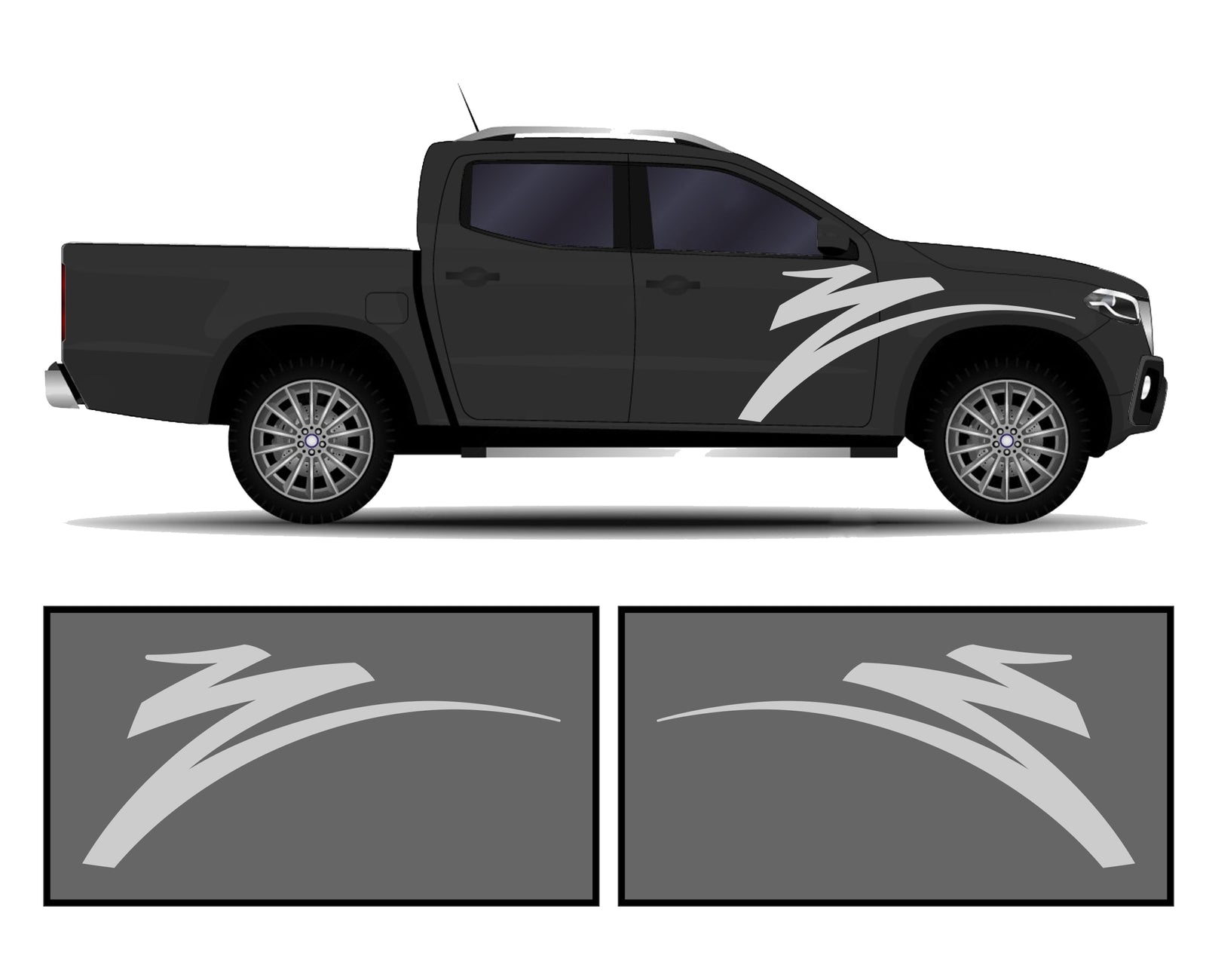 Rocker Panel Livery Self Healing Vinyl Side Graphics #006 fits All Trucks 4 x4 Suvs