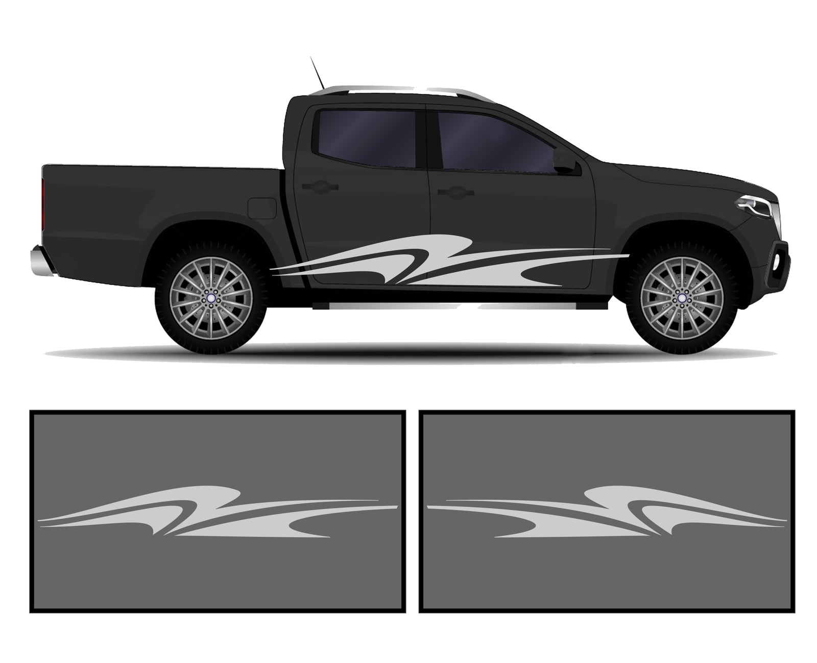 Rocker Panel Livery Self Healing Vinyl Side Graphics #008 fits All Trucks 4 x4 Suvs