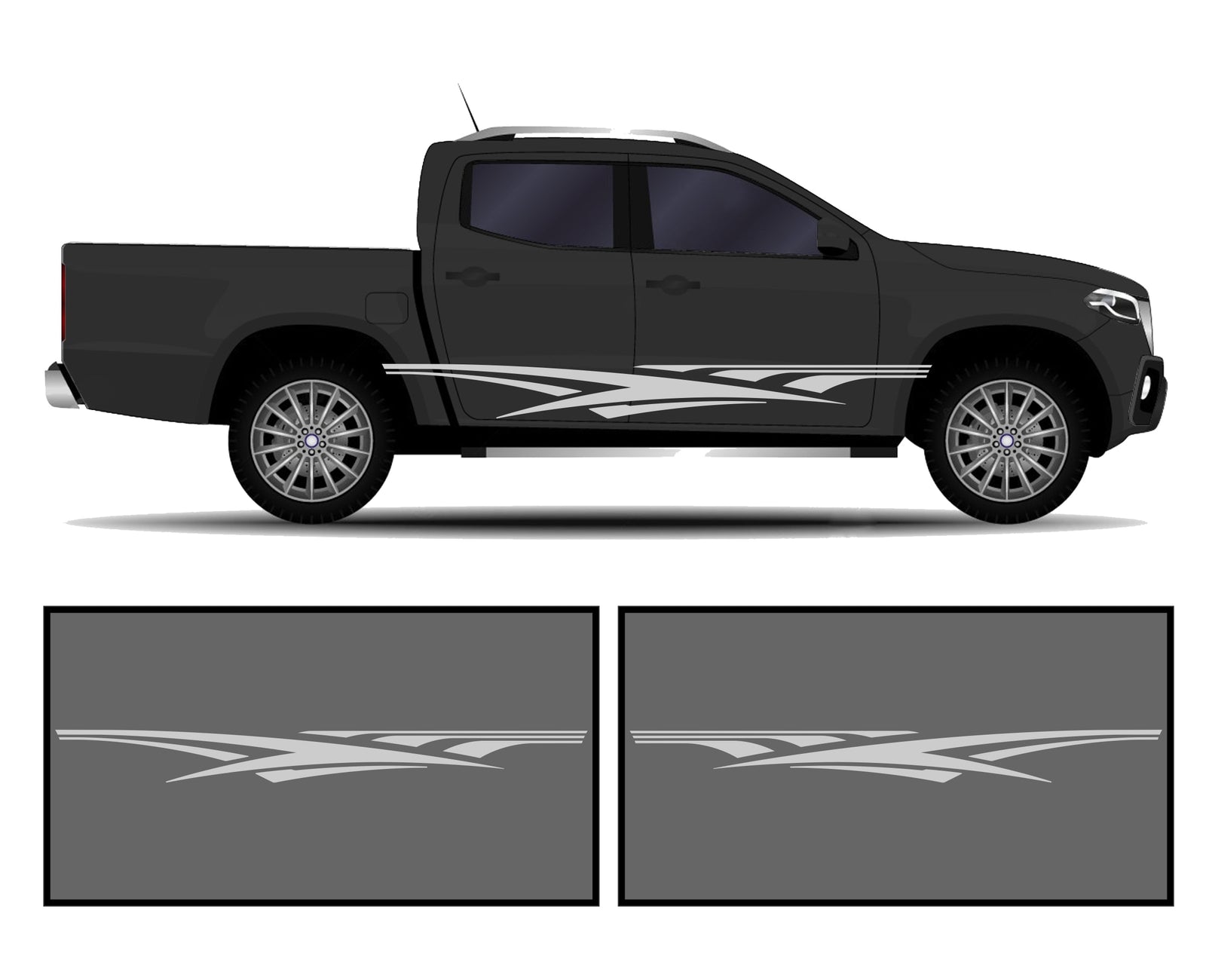 Rocker Panel Livery Self Healing Vinyl Side Graphics #011 fits All Trucks 4 x4 Suvs
