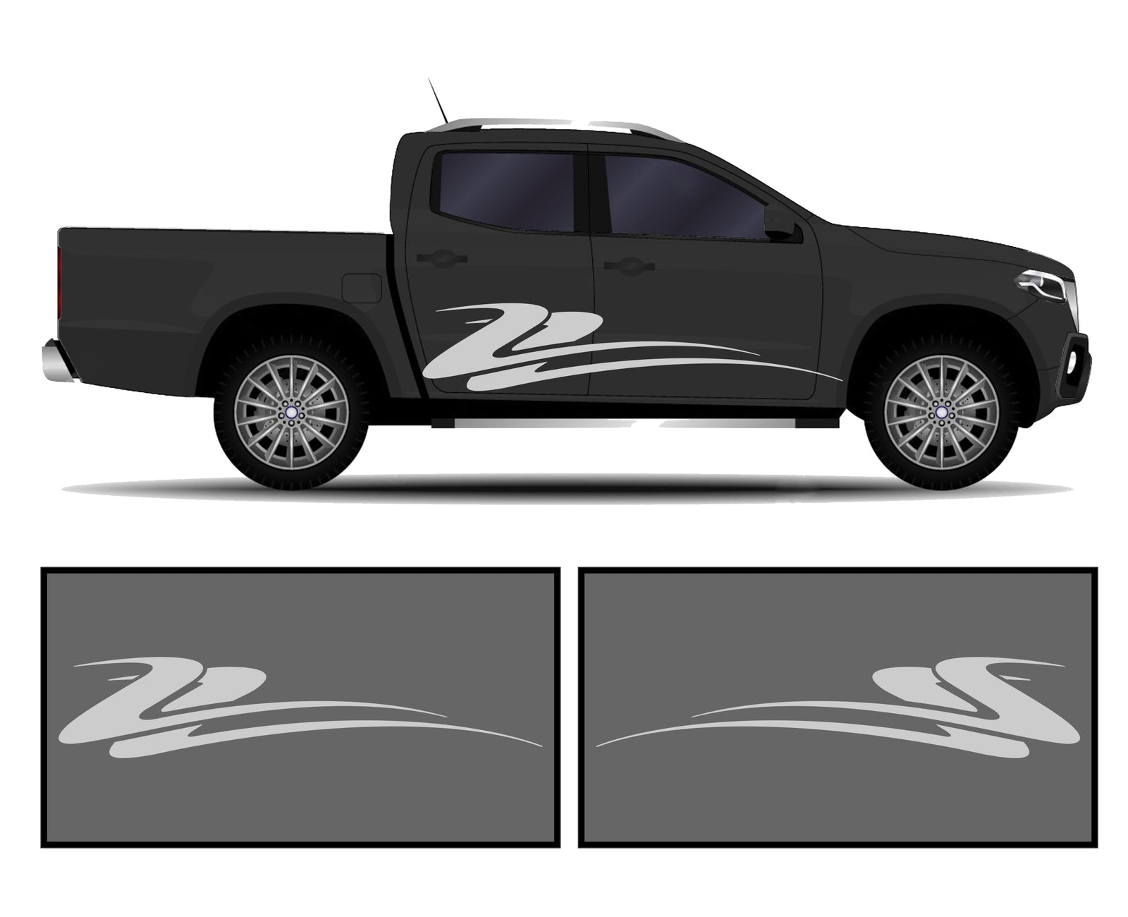 Rocker Panel Livery Self Healing Vinyl Side Graphics #007 fits All Trucks 4 x4 Suvs