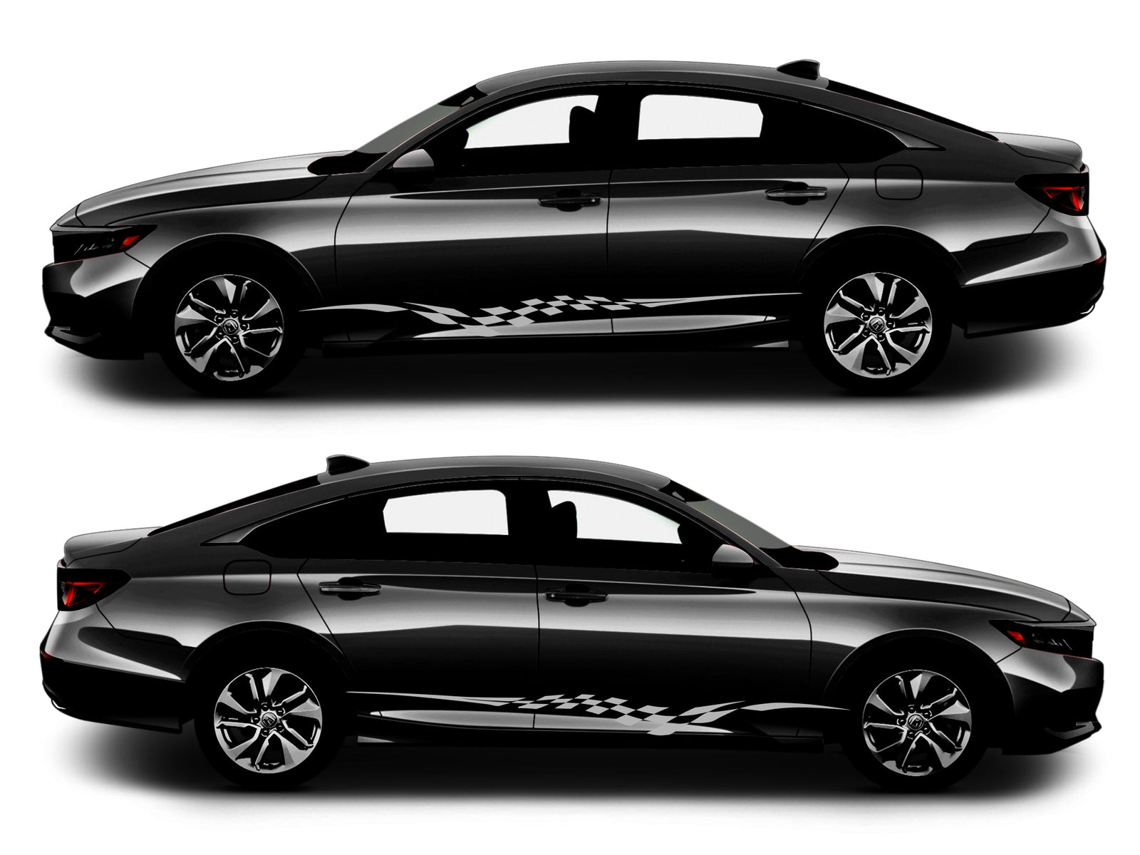 Rocker Panel Livery Self Healing Vinyl Side Graphics #012 fits All 4 Door Cars