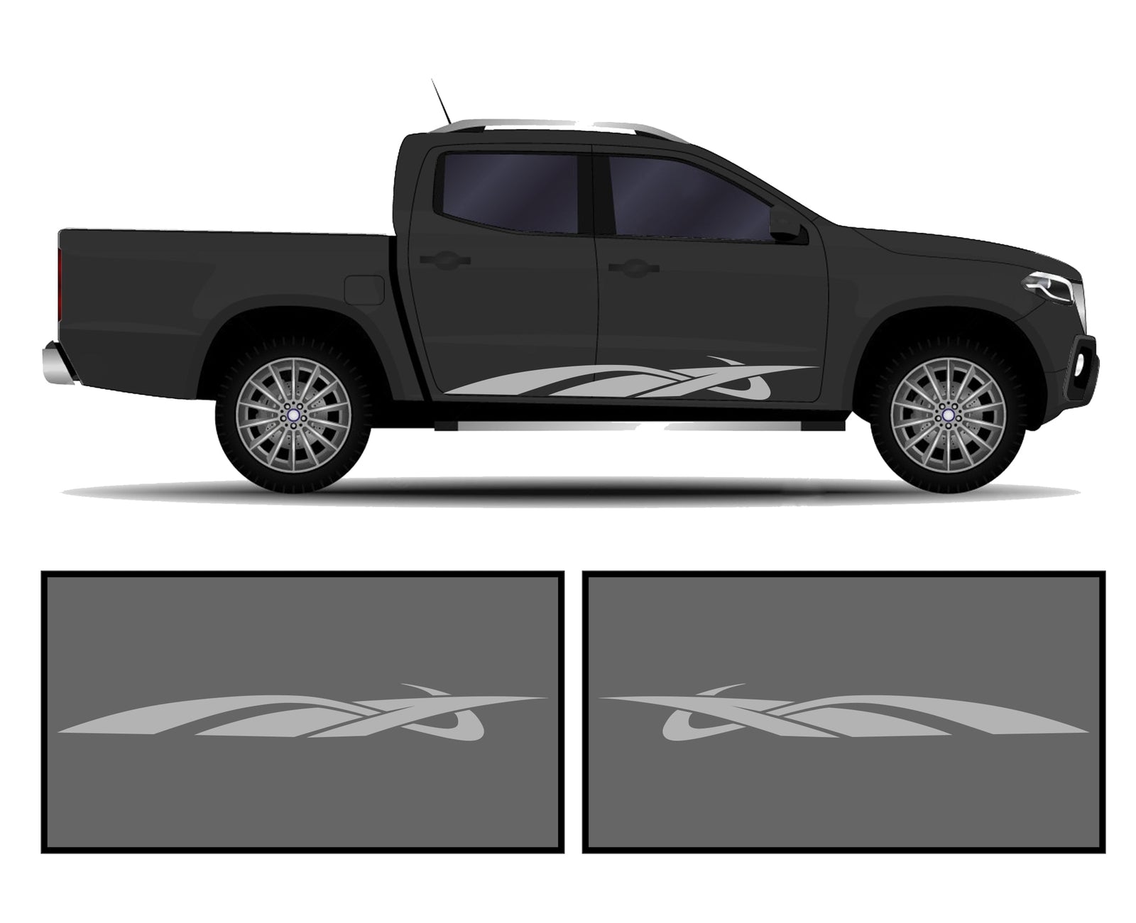 Rocker Panel Livery Self Healing Vinyl Side Graphics #002 fits All Trucks 4 x4 Suvs