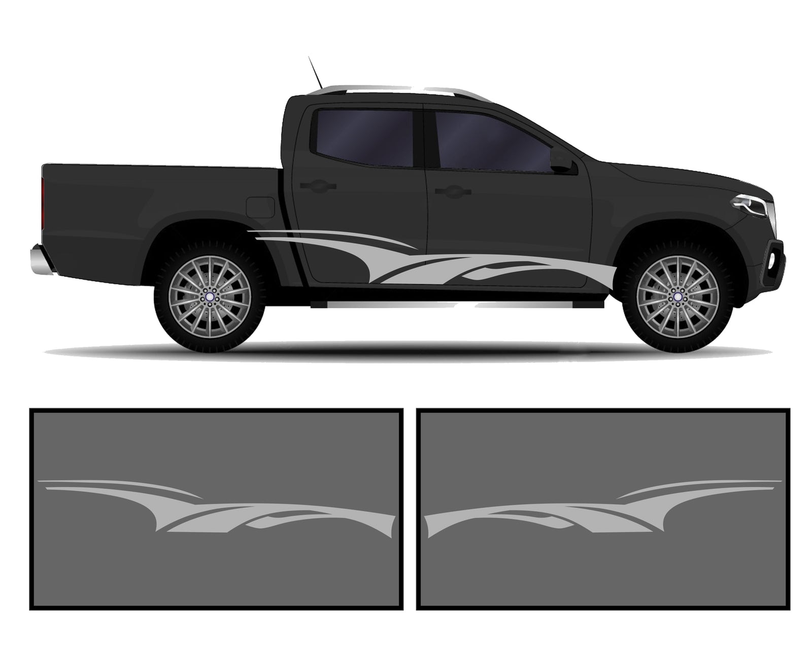 Rocker Panel Livery Self Healing Vinyl Side Graphics #015 fits  Fits All 4 Door Cars
