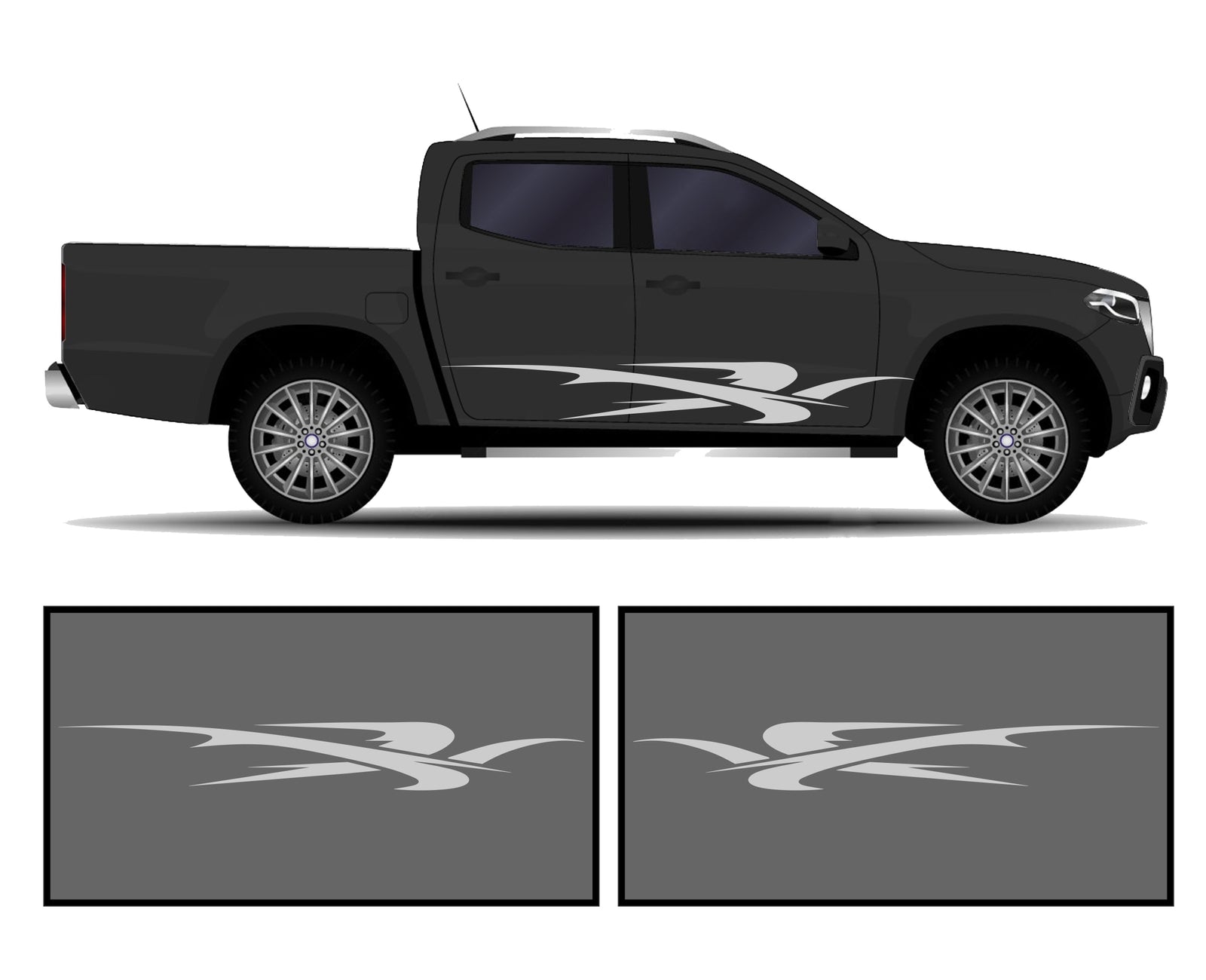 Rocker Panel Livery Self Healing Vinyl Side Graphics #005 fits All Trucks 4 x4 Suvs