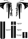 Triple Racing Stripes with Graphics Self Healing Vinyl fits Toyota Supra 2019+