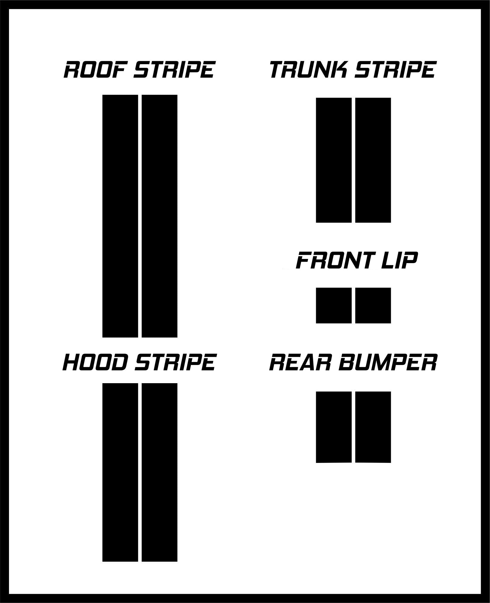 Dual 10" Racing Stripes Self Healing Vinyl fits Mazda RX8 2008 to 2012