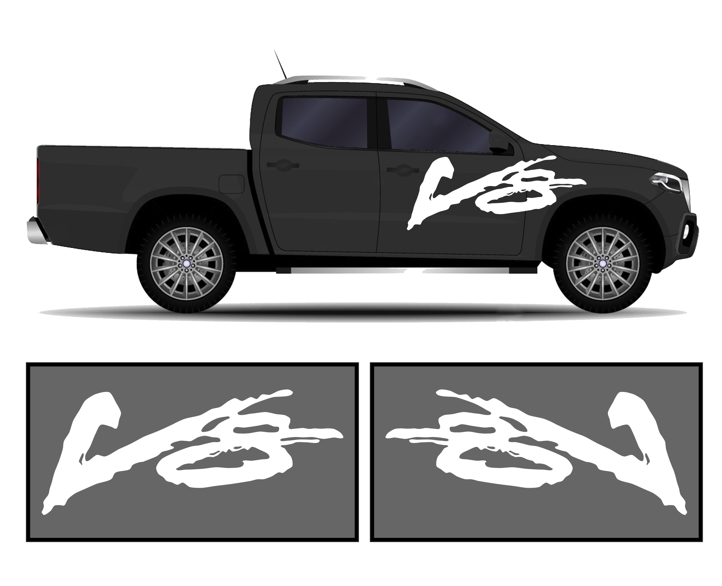 Rocker Panel Livery Self Healing Vinyl Side Graphics #004 fits All Trucks 4 x4 Suvs