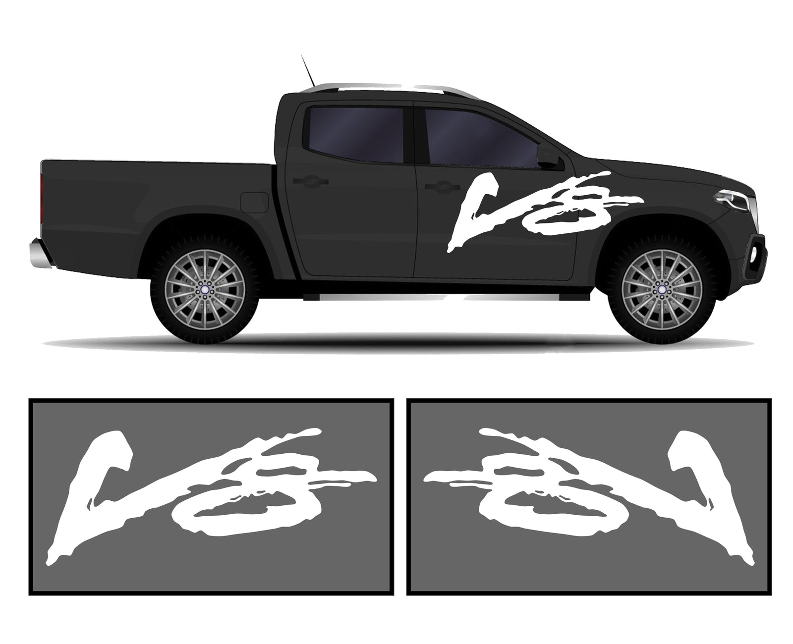 Rocker Panel Livery Self Healing Vinyl Side Graphics #004 fits All Trucks 4 x4 Suvs