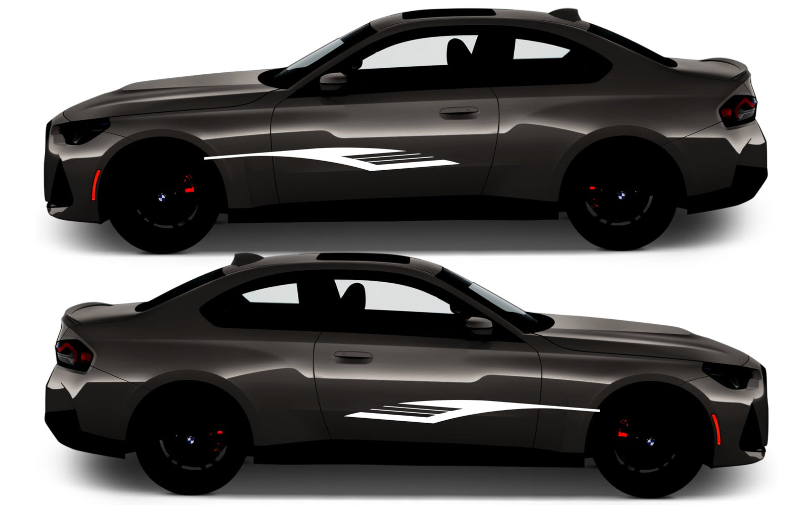 Rocker Panel Livery Self Healing Vinyl Side Graphics #006 fits All 2 Door Cars