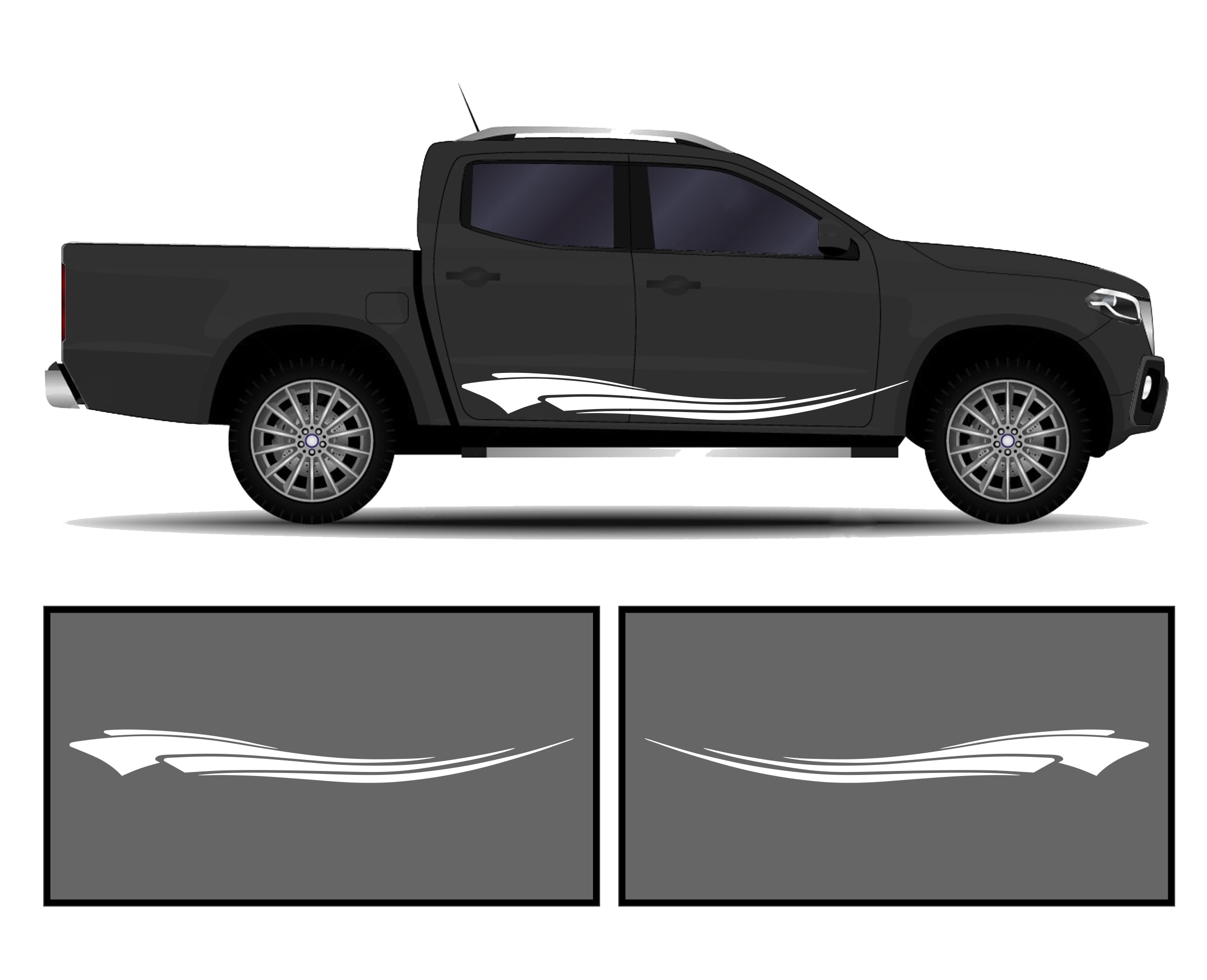 Rocker Panel Livery Self Healing Vinyl Side Graphics #001 fits All Trucks 4 x4 Suvs