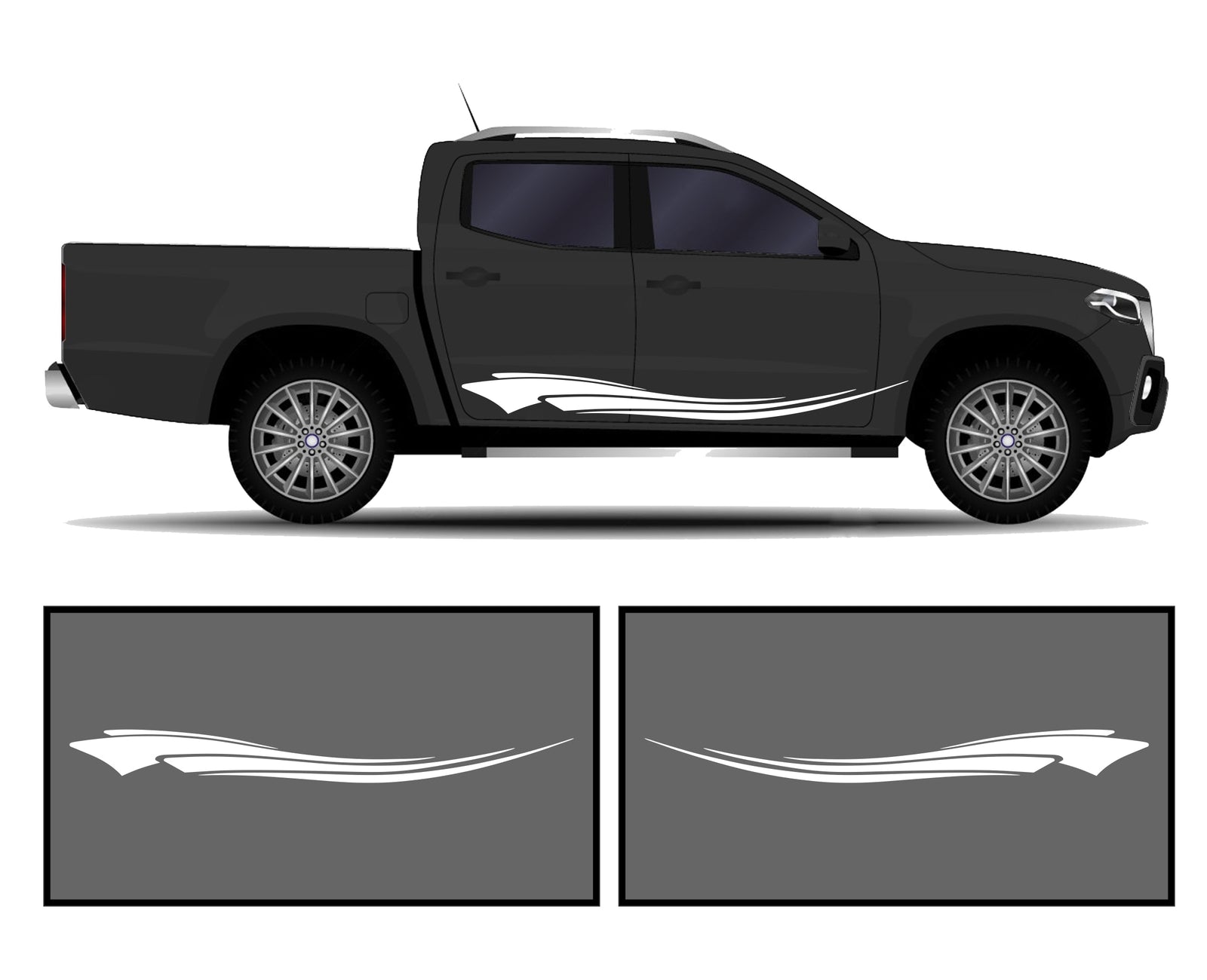 Rocker Panel Livery Self Healing Vinyl Side Graphics #001 fits All Trucks 4 x4 Suvs