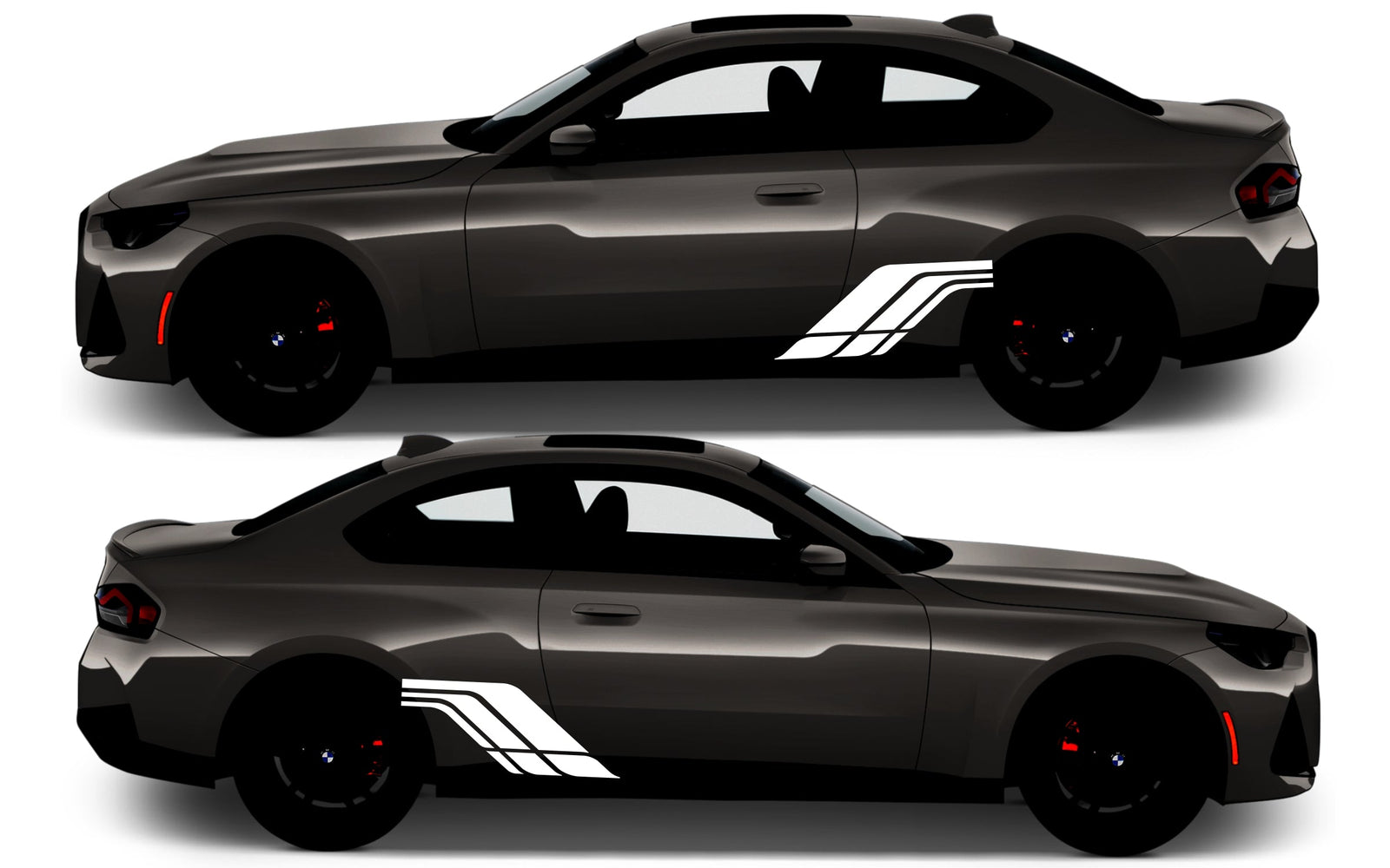 Rocker Panel Livery Self Healing Vinyl Side Graphics #010 fits All 2 Door Cars