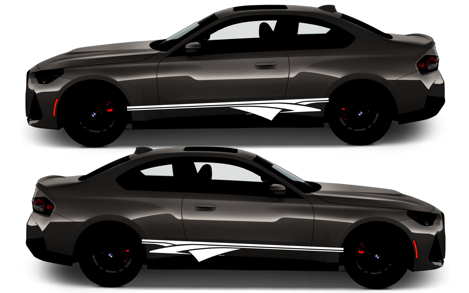 Rocker Panel Livery Self Healing Vinyl Side Graphics #004 fits All 2 Door Cars