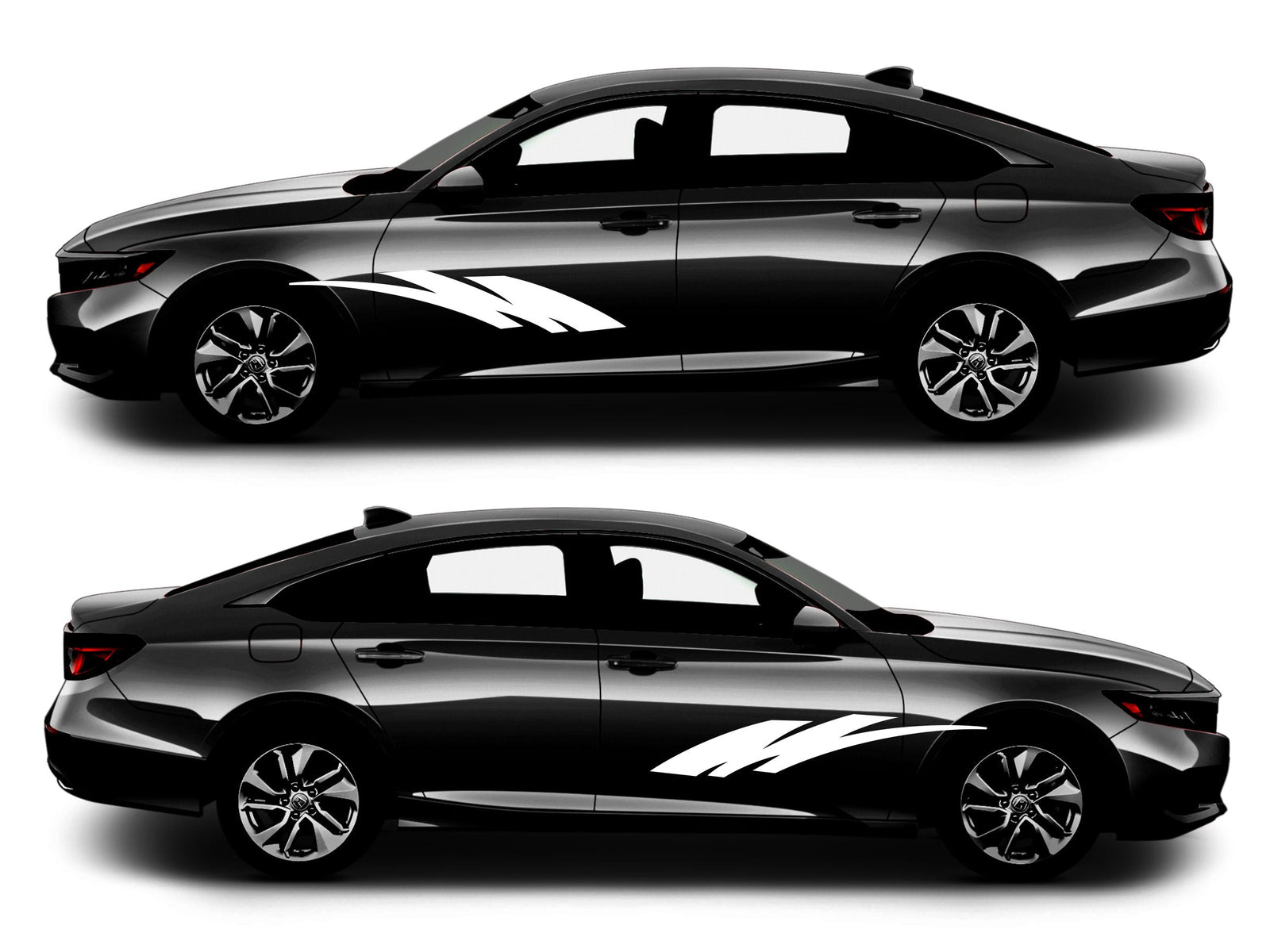 Rocker Panel Livery Self Healing Vinyl Side Graphics #001 fits All 4 Door Cars