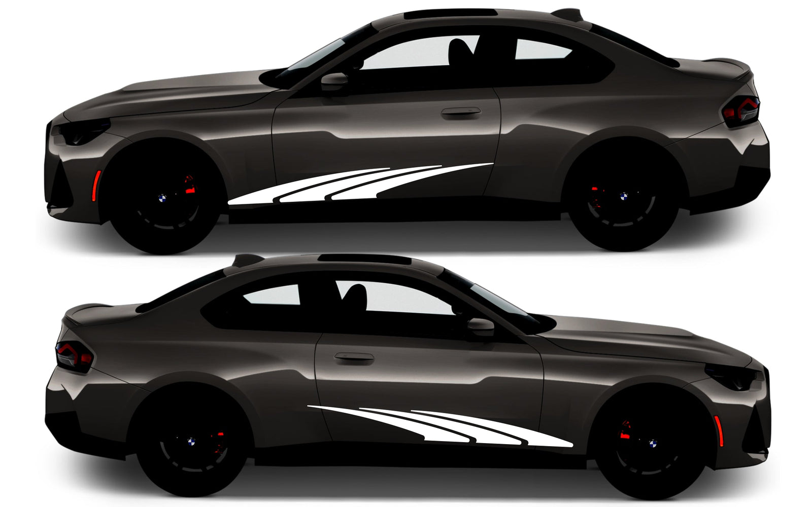 Rocker Panel Livery Self Healing Vinyl Side Graphics #002 fits All 2 Door Cars