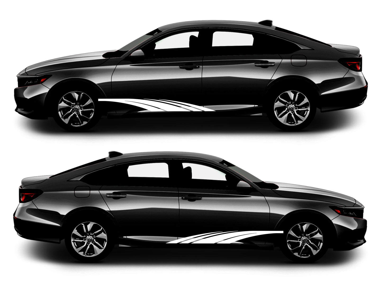 Rocker Panel Livery Self Healing Vinyl Side Graphics #004 fits All 4 Door Cars