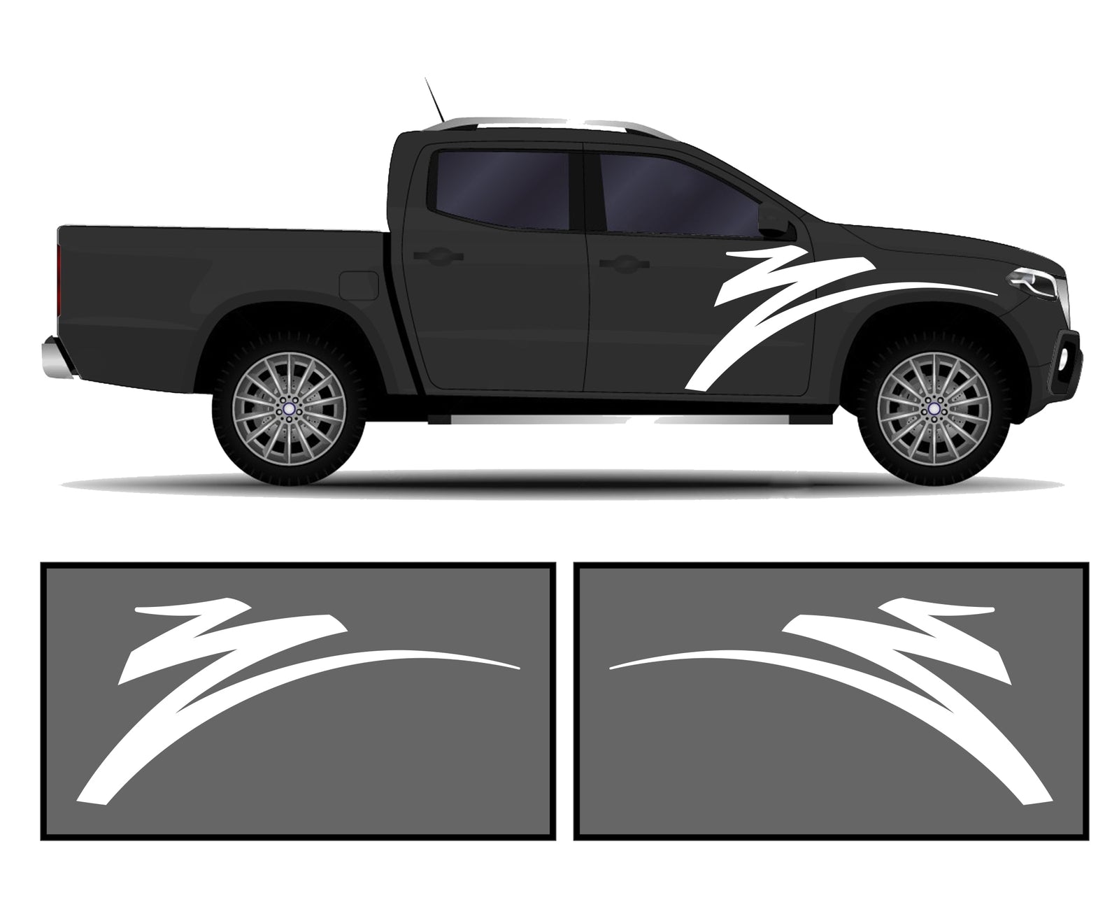 Rocker Panel Livery Self Healing Vinyl Side Graphics #006 fits All Trucks 4 x4 Suvs