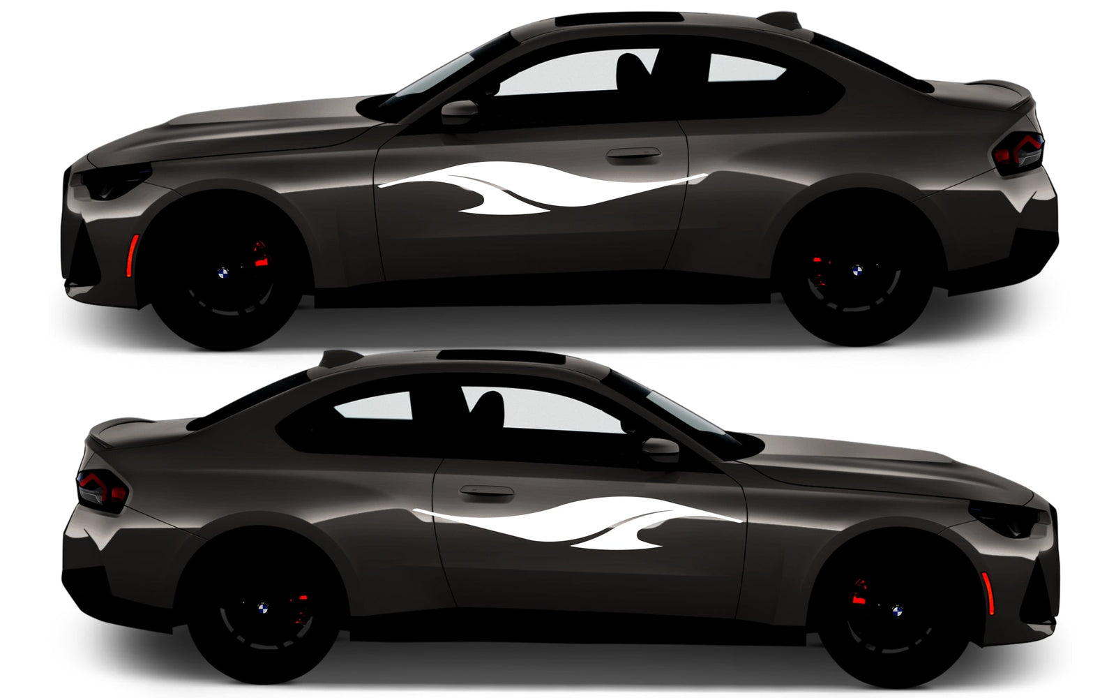 Rocker Panel Livery Self Healing Vinyl Side Graphics #007 fits All 2 Door Cars